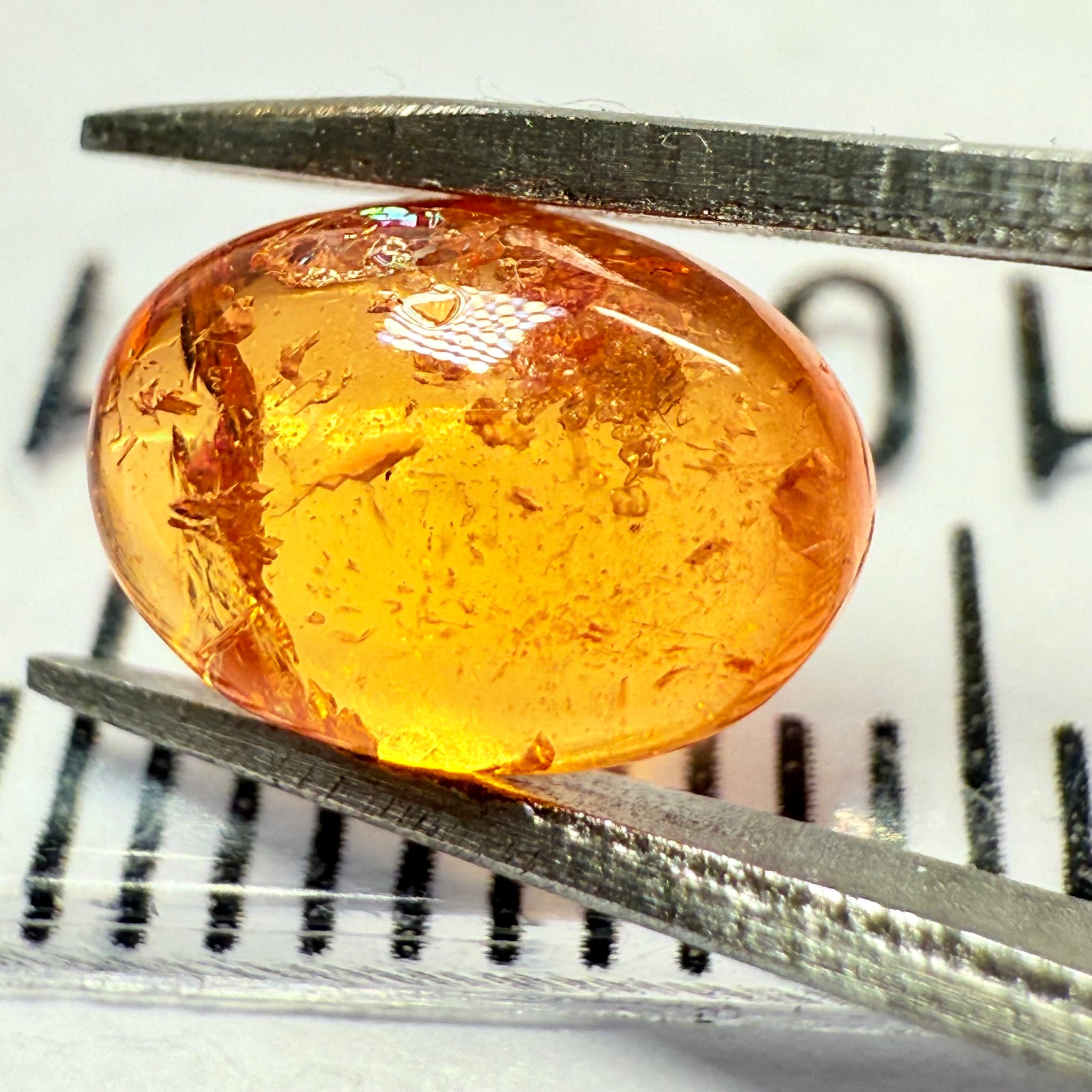 Mandarin Spessartite Cabochon, 1.73ct, Loliondo, Tanzania, Untreated Unheated