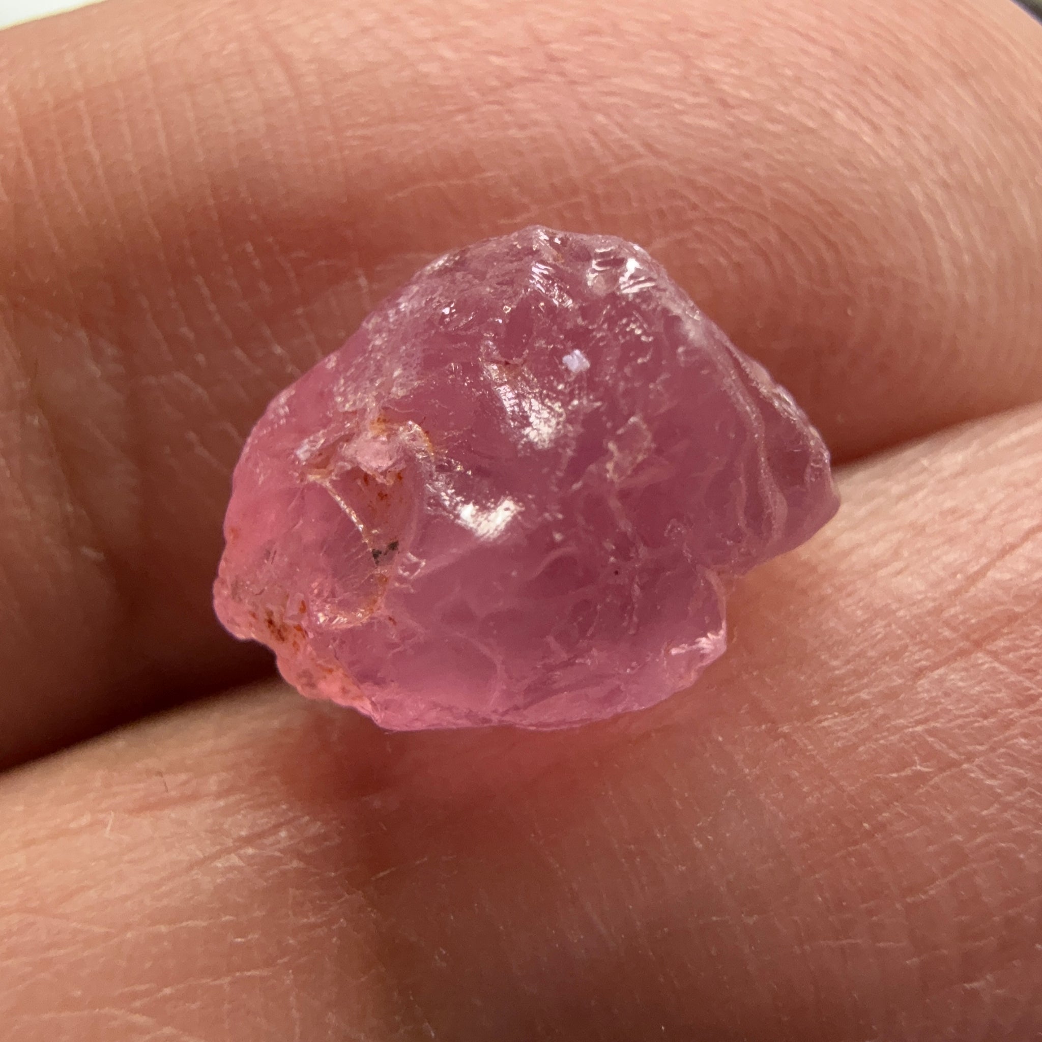 Pink Spinel, Sleepy Baby Pink Colour, 4.29ct, Tanzania, Untreated Unheated. No cracks, just silk giving a milky effect