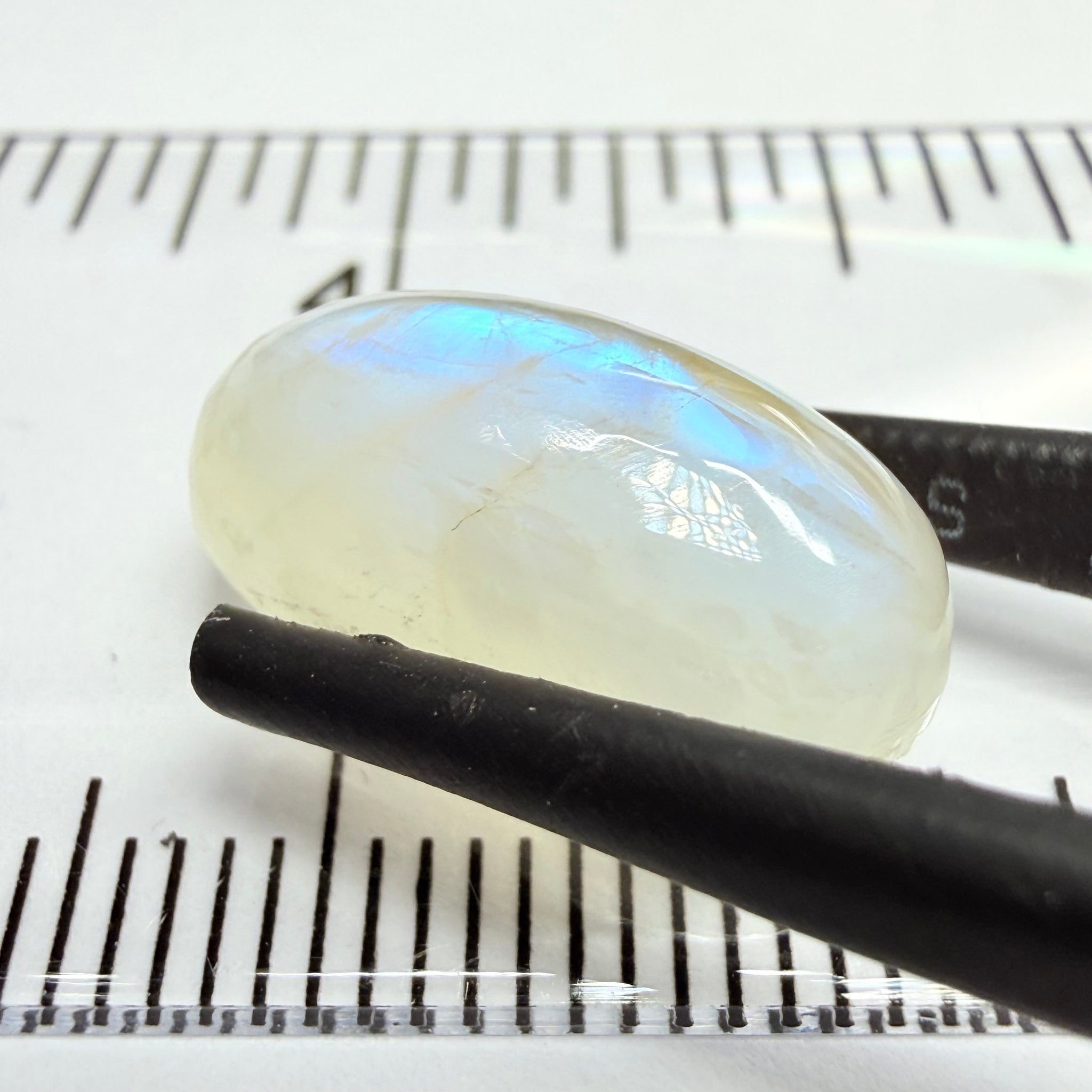 Blue Sheen Moonstone Cabochon, 7.84ct, Tanzania, Untreated Unheated
