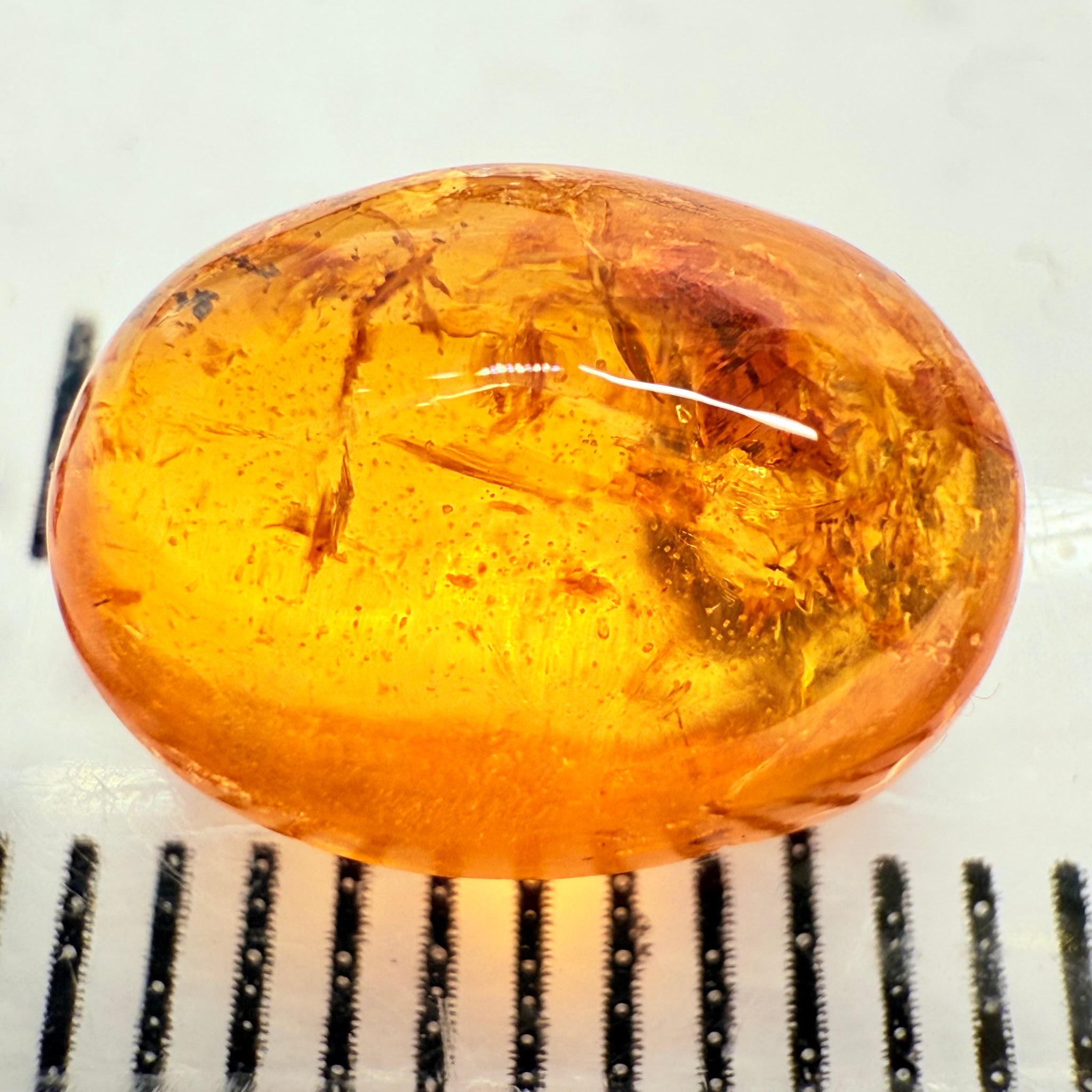 Mandarin Spessartite Cabochon, 4.10ct, Loliondo, Tanzania, Untreated Unheated