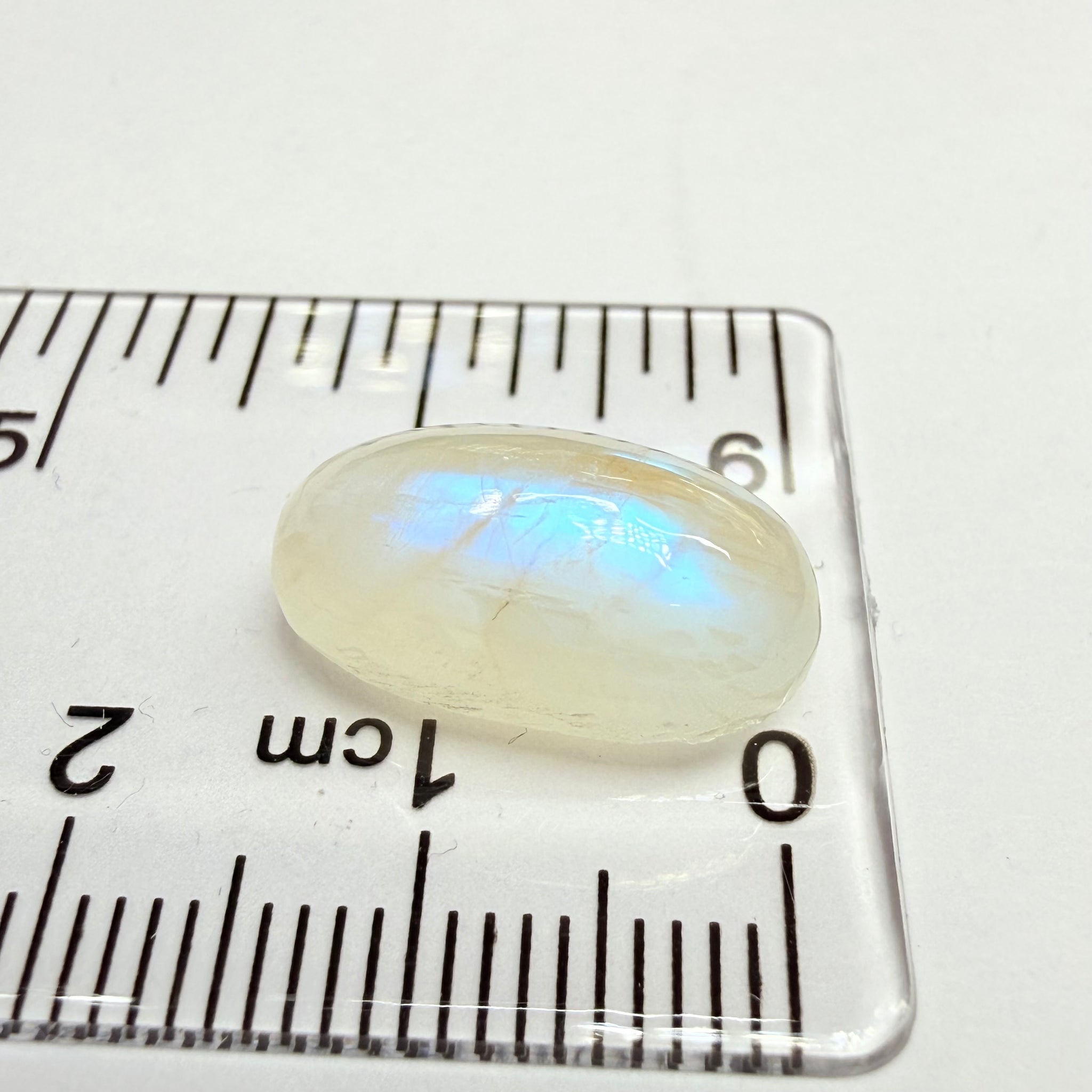 Blue Sheen Moonstone Cabochon, 7.84ct, Tanzania, Untreated Unheated