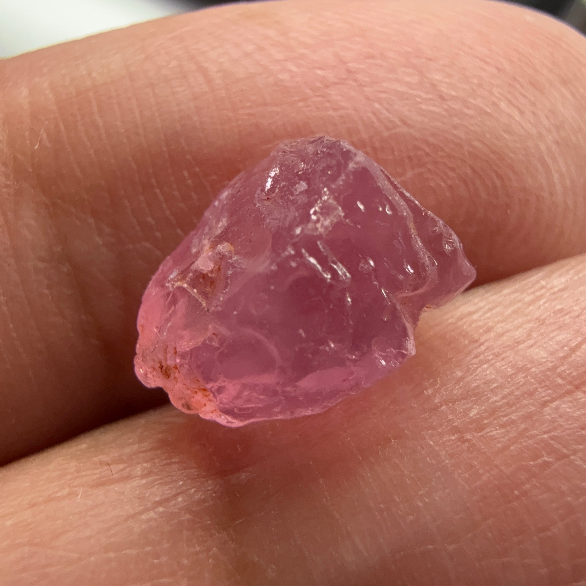 Pink Spinel, Sleepy Baby Pink Colour, 4.29ct, Tanzania, Untreated Unheated. No cracks, just silk giving a milky effect