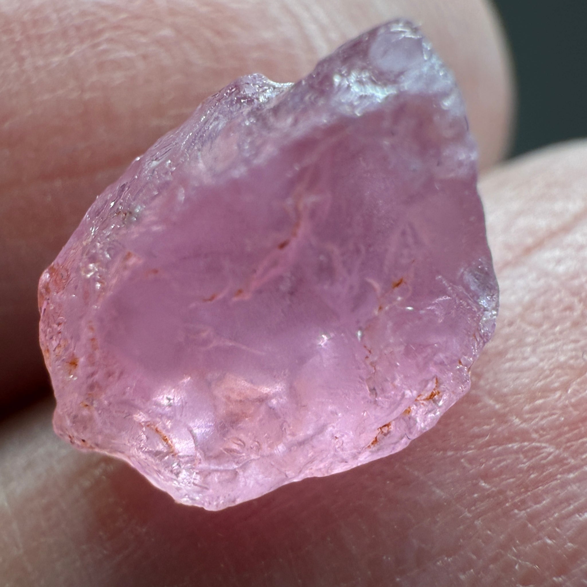 Pink Spinel, Sleepy Baby Pink Colour, 4.29ct, Tanzania, Untreated Unheated. No cracks, just silk giving a milky effect