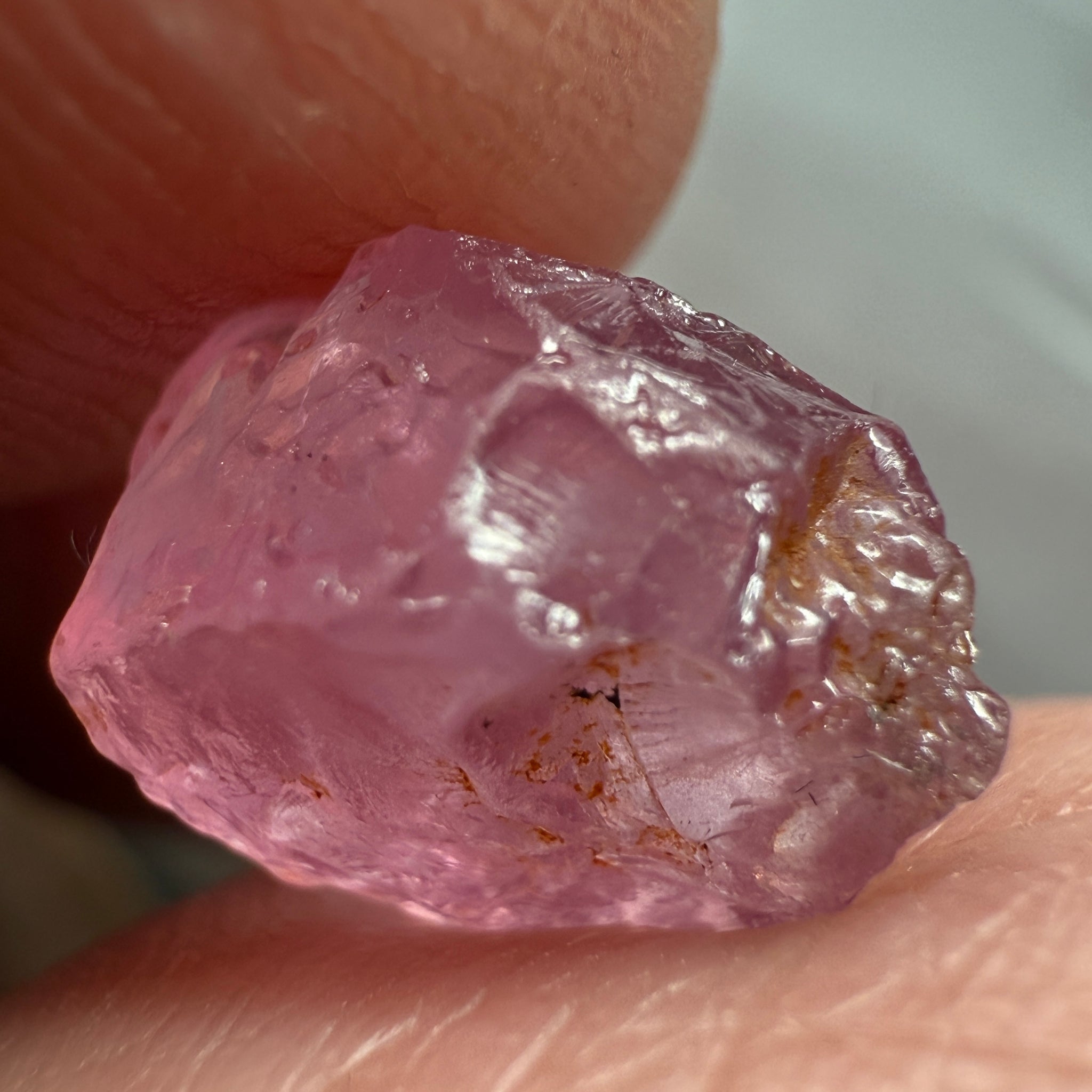Pink Spinel, Sleepy Baby Pink Colour, 4.29ct, Tanzania, Untreated Unheated. No cracks, just silk giving a milky effect