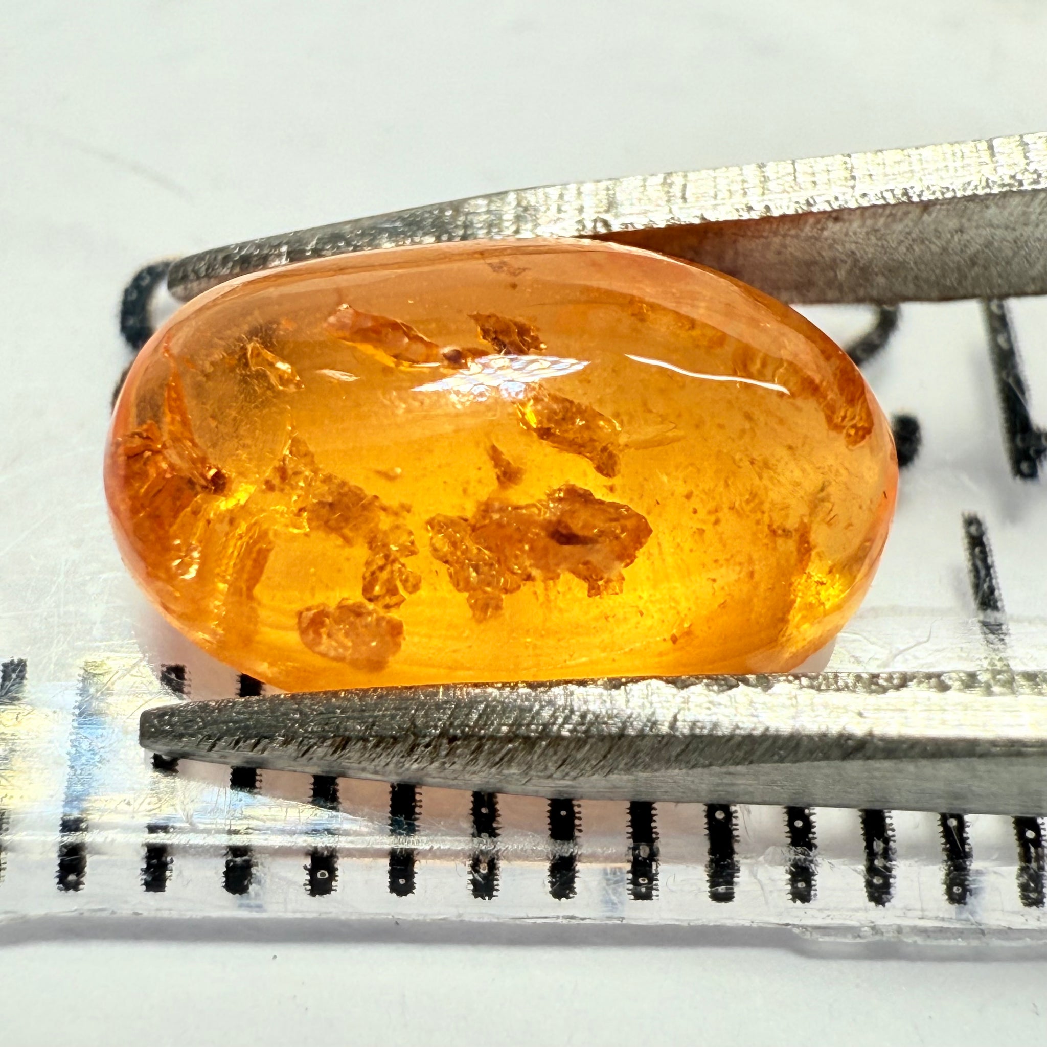 Mandarin Spessartite Cabochon, 2.77ct, Loliondo, Tanzania, Untreated Unheated