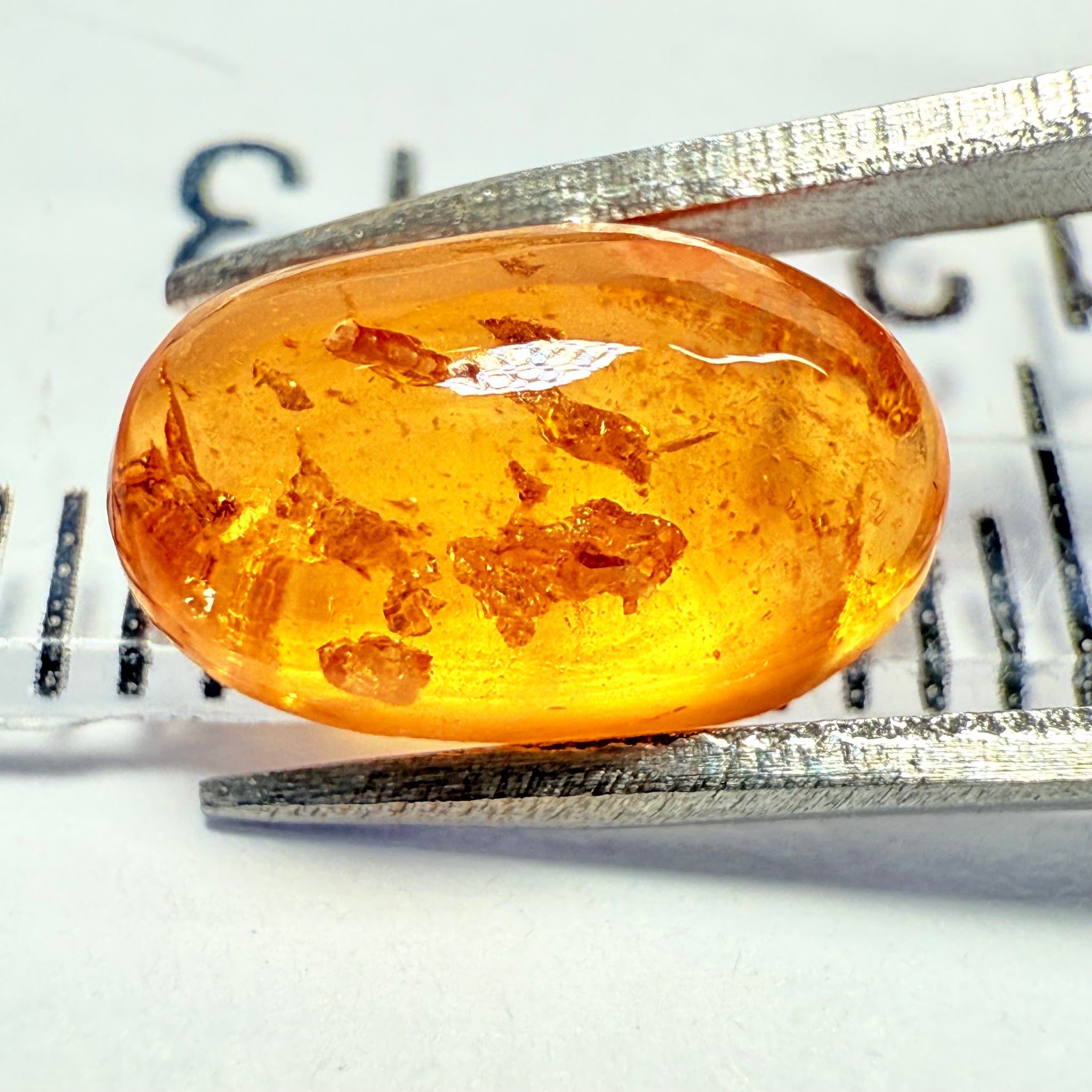 Mandarin Spessartite Cabochon, 2.77ct, Loliondo, Tanzania, Untreated Unheated