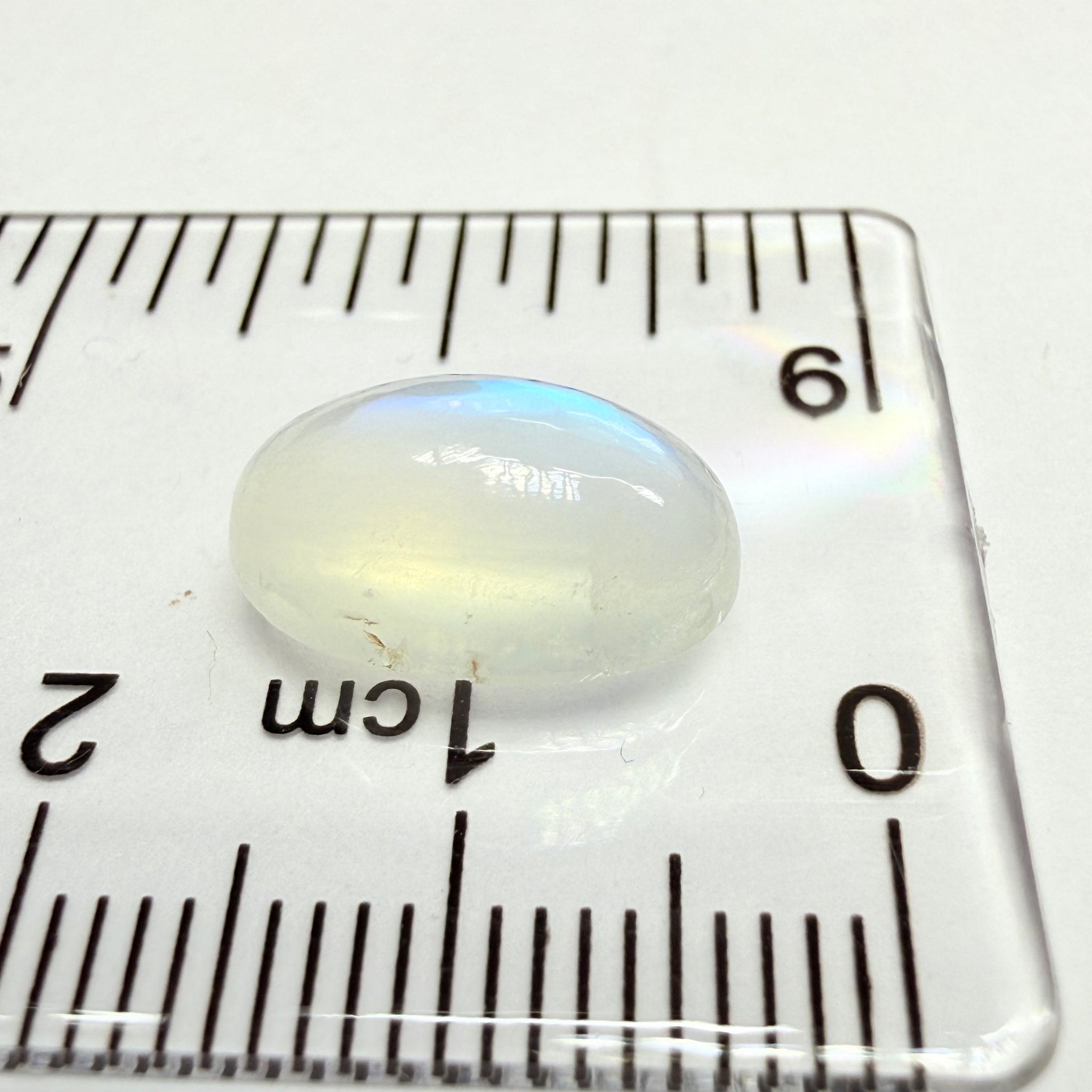 Blue Sheen Moonstone Cabochon, 4.41ct, Tanzania, Untreated Unheated