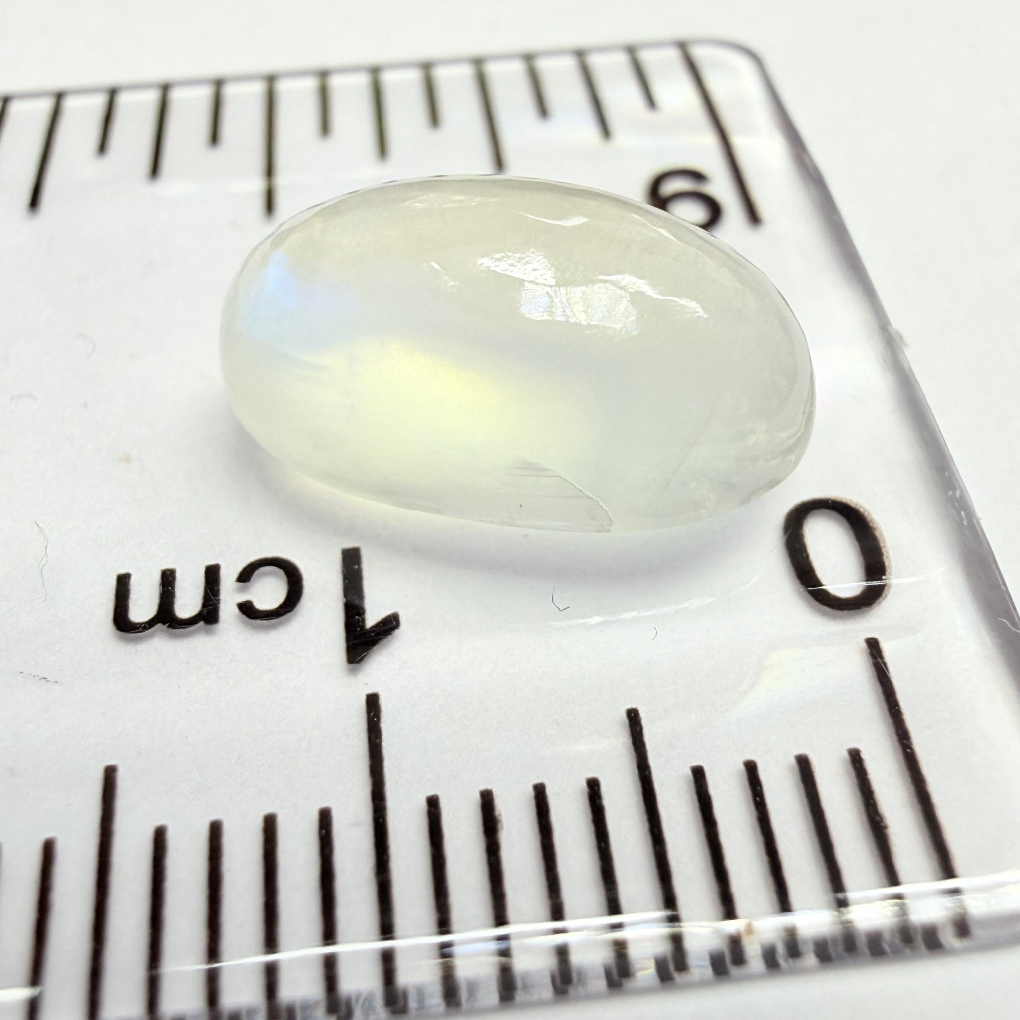 Blue Sheen Moonstone Cabochon, 4.41ct, Tanzania, Untreated Unheated