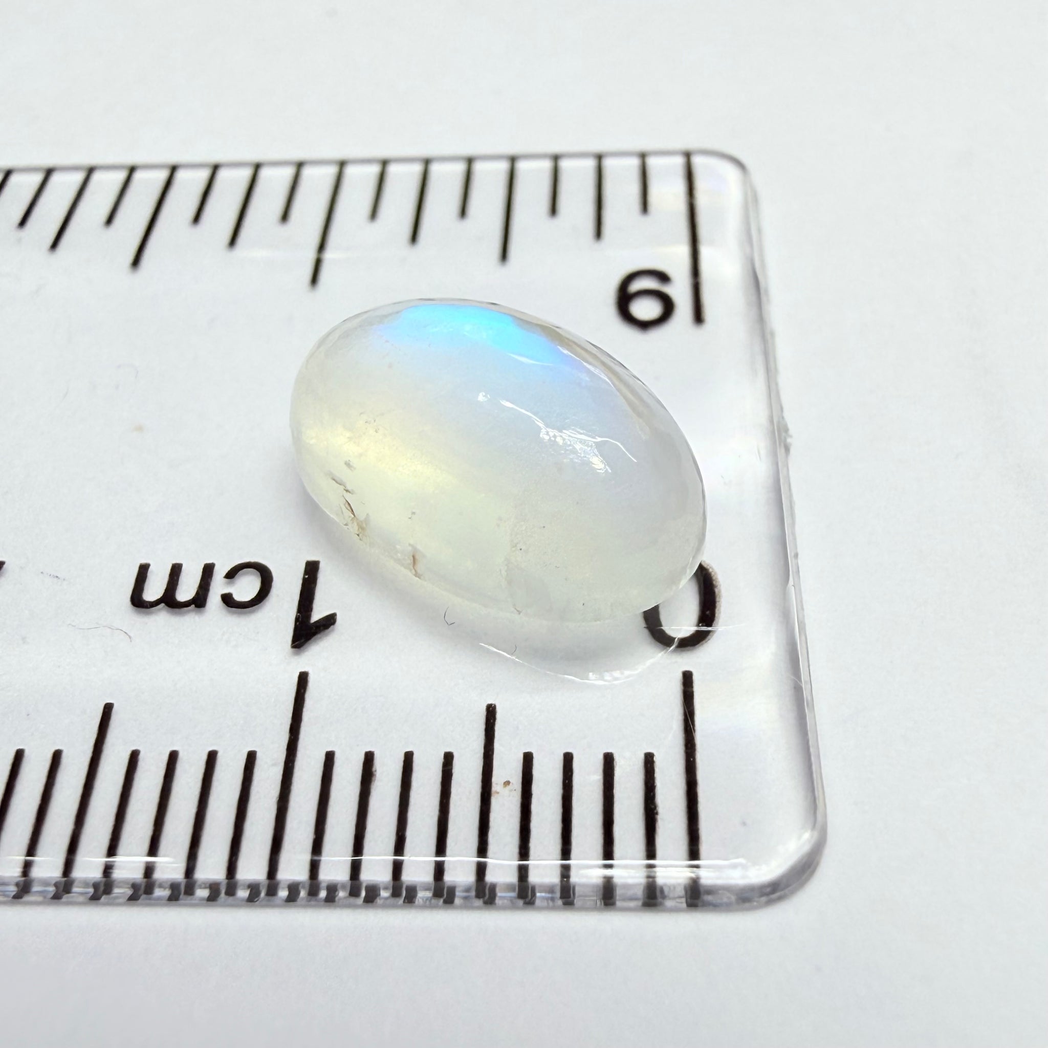 Blue Sheen Moonstone Cabochon, 4.41ct, Tanzania, Untreated Unheated