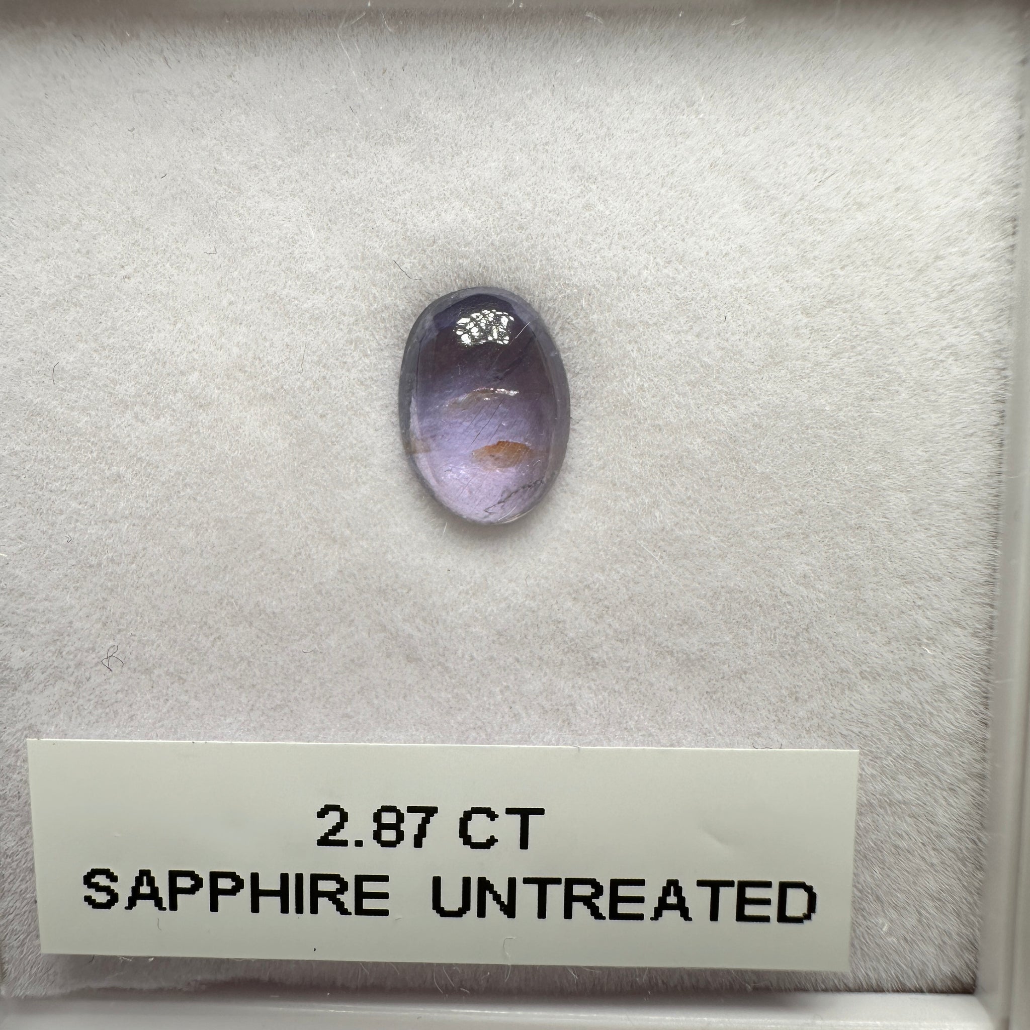 Umba Sapphire Cab, 2.87ct, Tanzania, Untreated Unheated