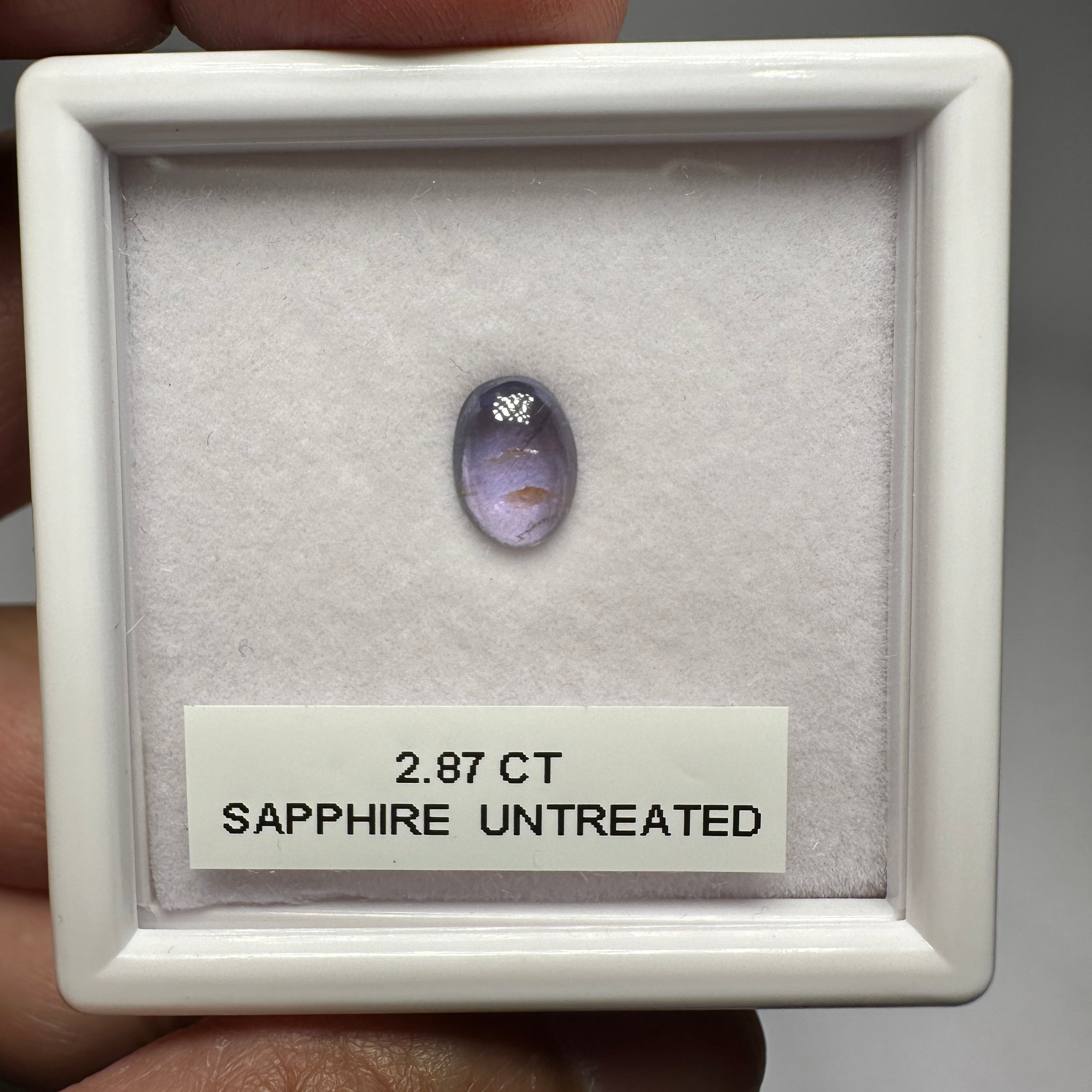 Umba Sapphire Cab, 2.87ct, Tanzania, Untreated Unheated
