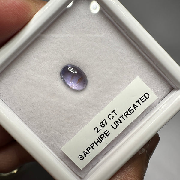 Umba Sapphire Cab, 2.87ct, Tanzania, Untreated Unheated