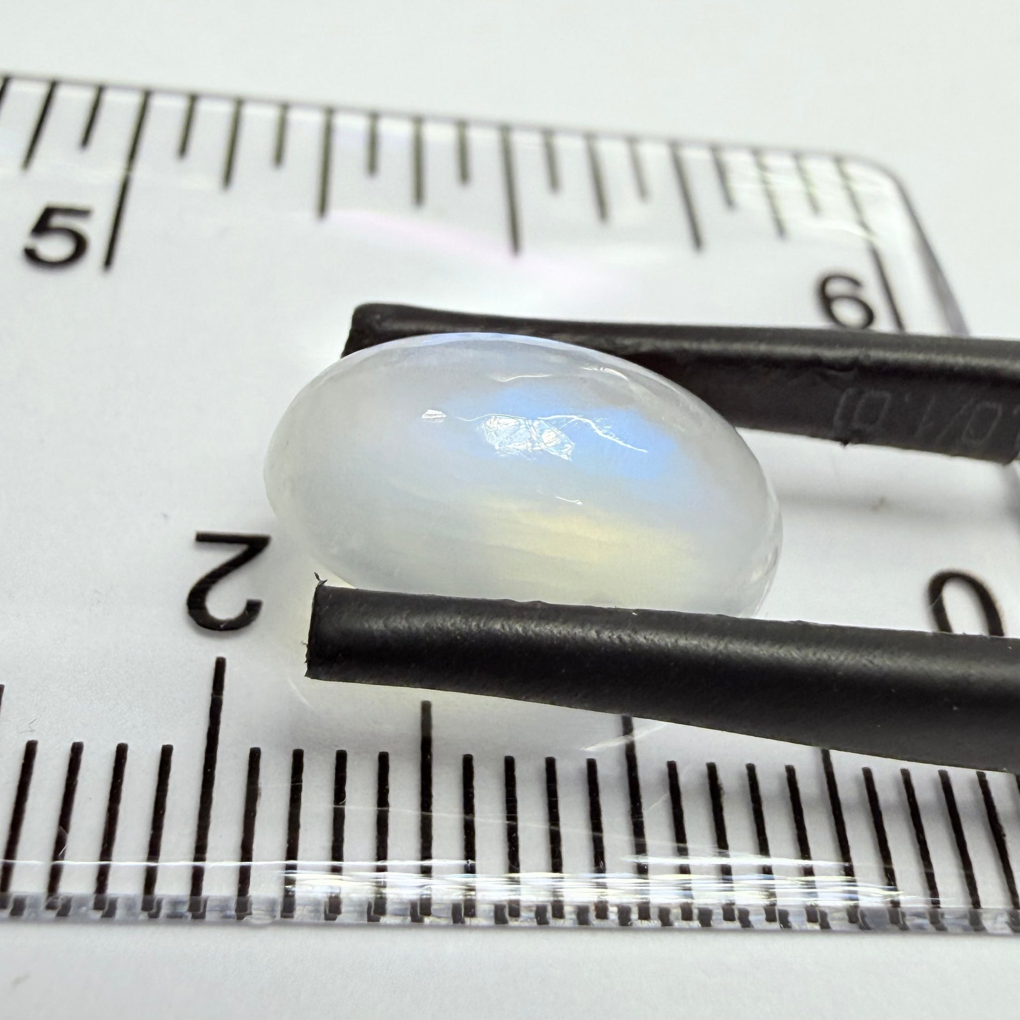 Blue Sheen Moonstone Cabochon, 4.41ct, Tanzania, Untreated Unheated
