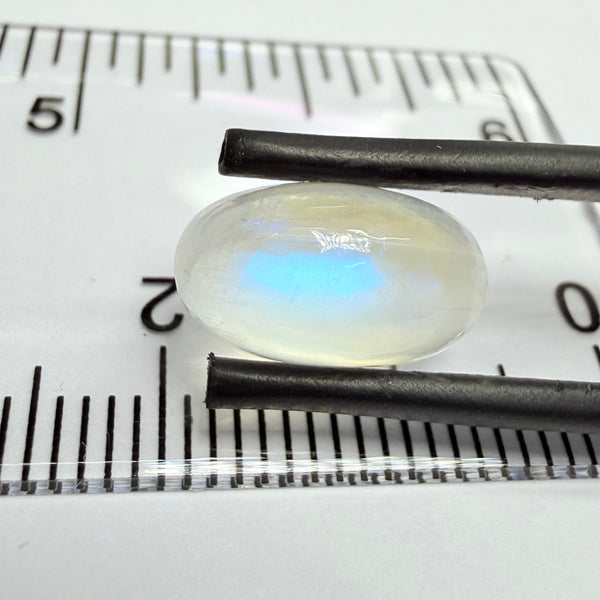 Blue Sheen Moonstone Cabochon, 4.41ct, Tanzania, Untreated Unheated