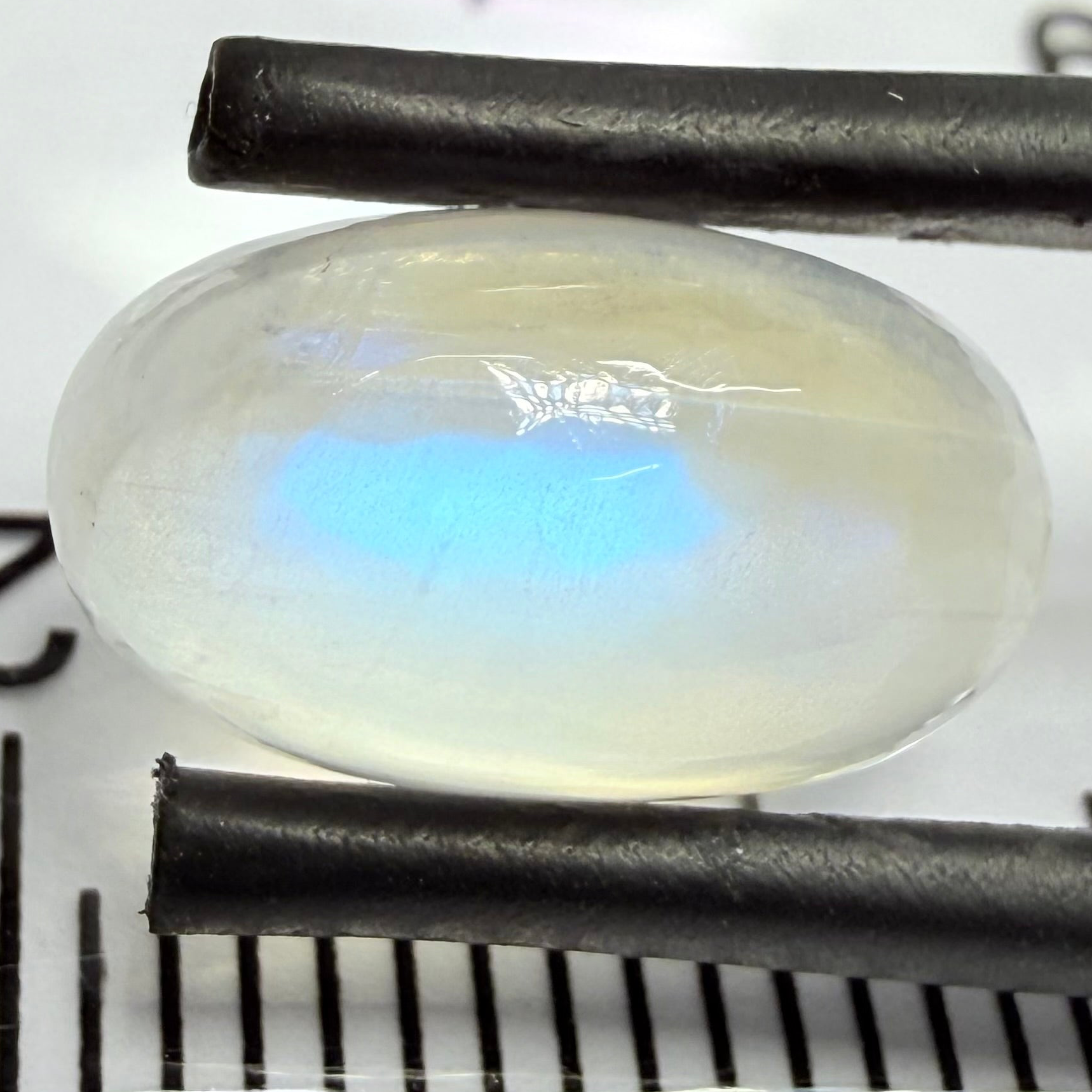 Blue Sheen Moonstone Cabochon, 4.41ct, Tanzania, Untreated Unheated