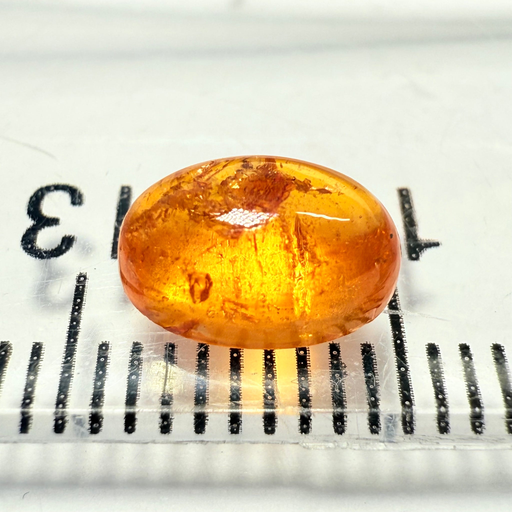 Mandarin Spessartite Cabochon, 2.40ct, Loliondo, Tanzania, Untreated Unheated