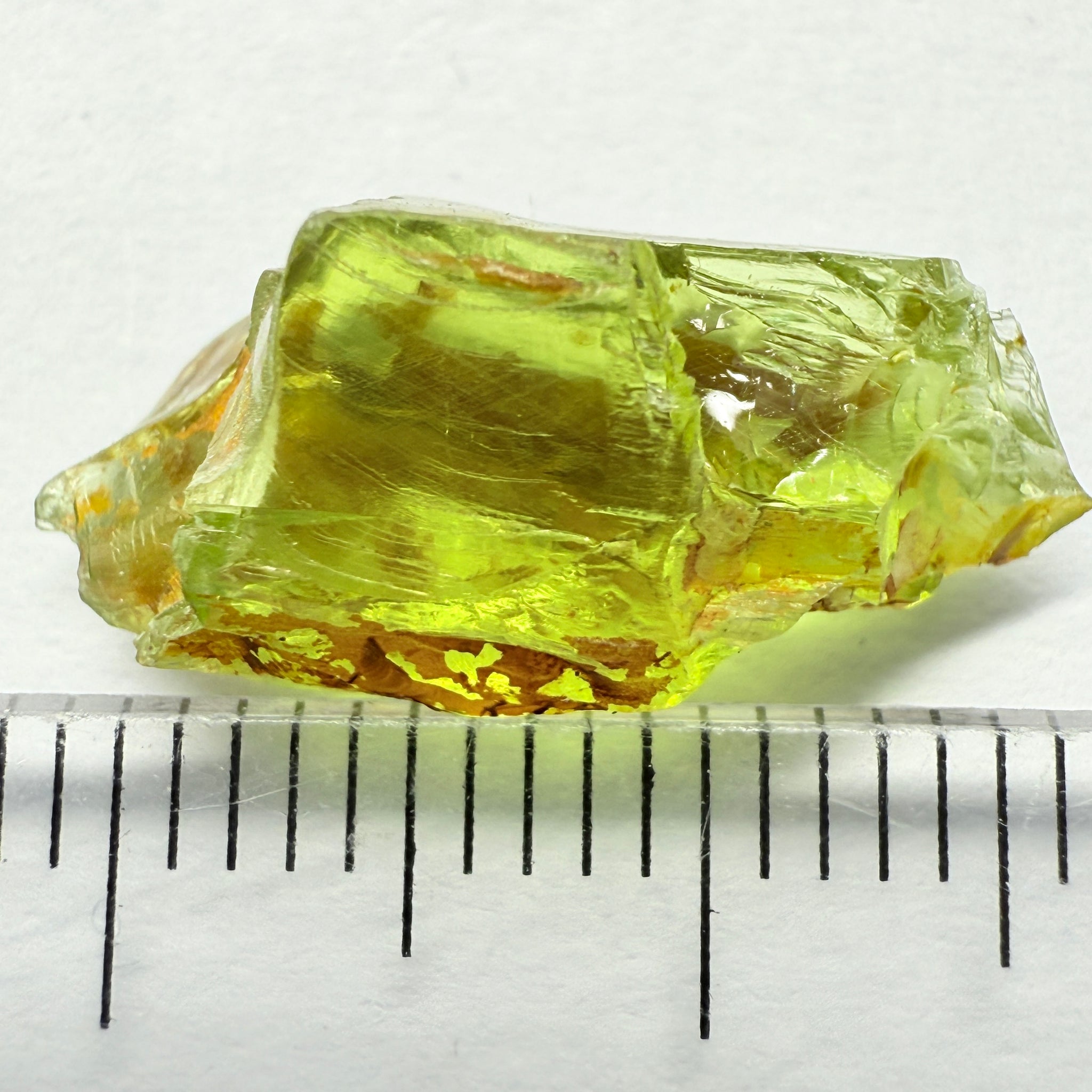 Peridot, 8.41ct, Dodoma, Tanzania, Untreated Unheated, just silky fine needling happening inside under a strong gemlight