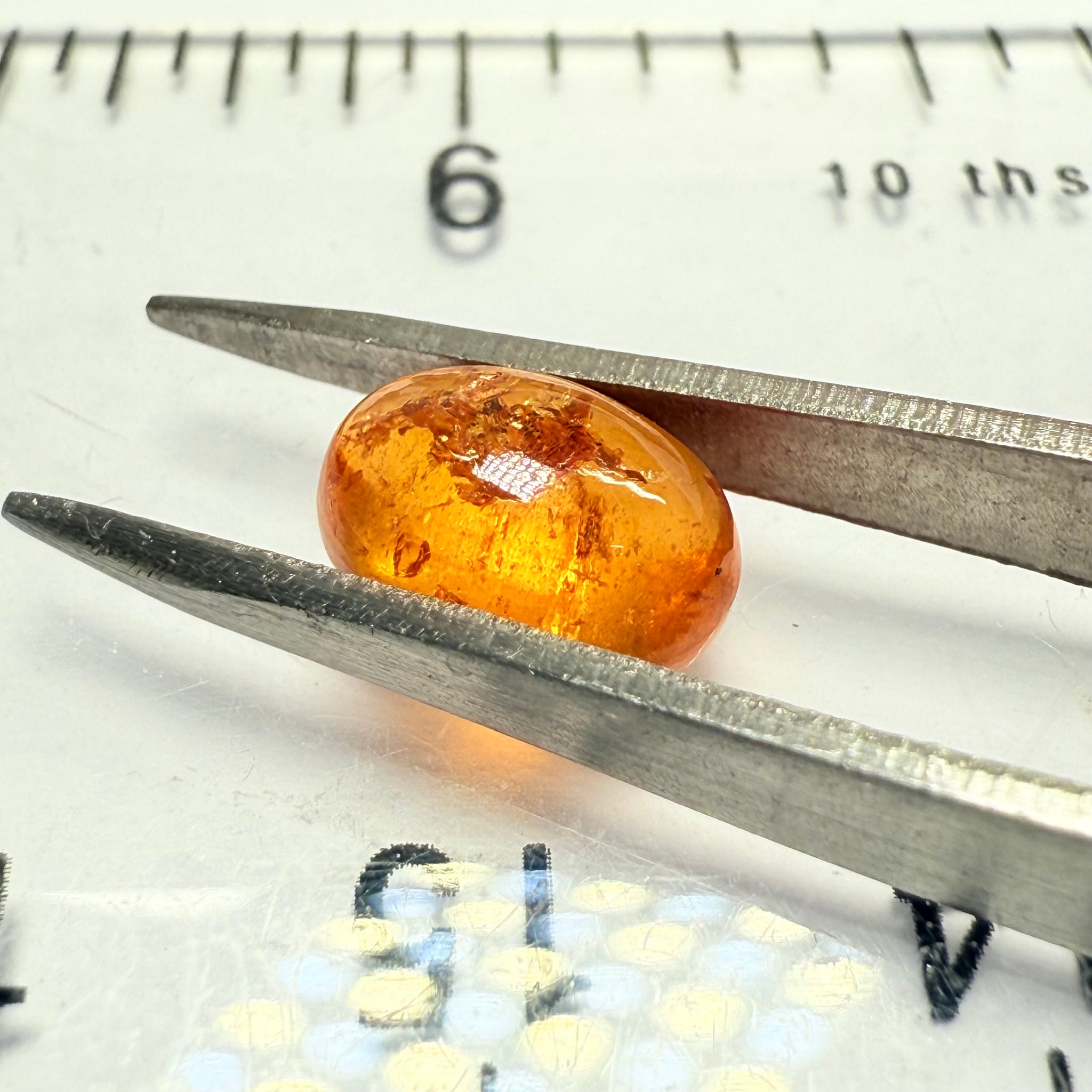 Mandarin Spessartite Cabochon, 2.40ct, Loliondo, Tanzania, Untreated Unheated
