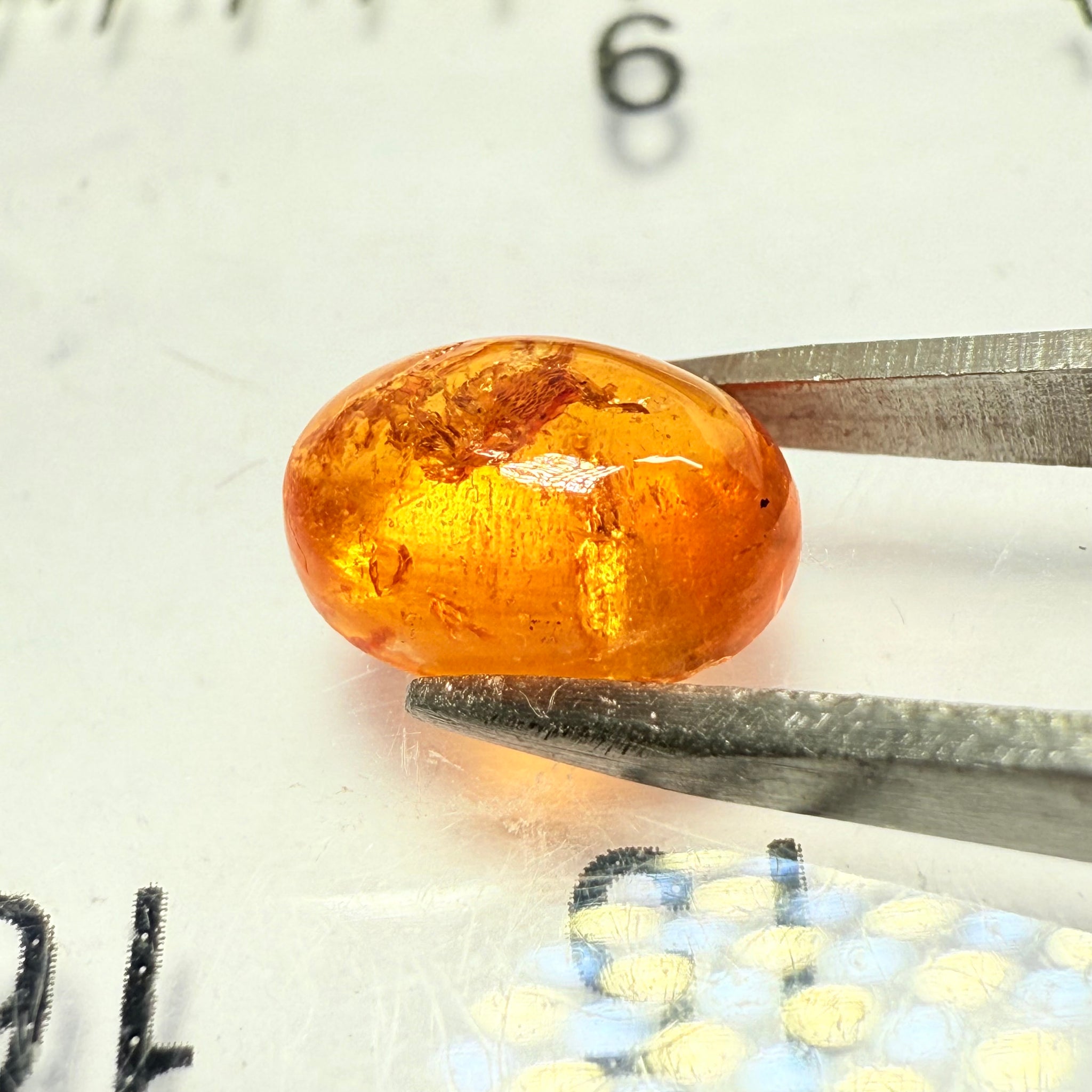 Mandarin Spessartite Cabochon, 2.40ct, Loliondo, Tanzania, Untreated Unheated