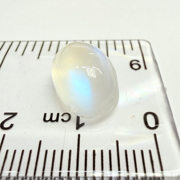 Blue Sheen Moonstone Cabochon, 6.68ct, Tanzania, Untreated Unheated
