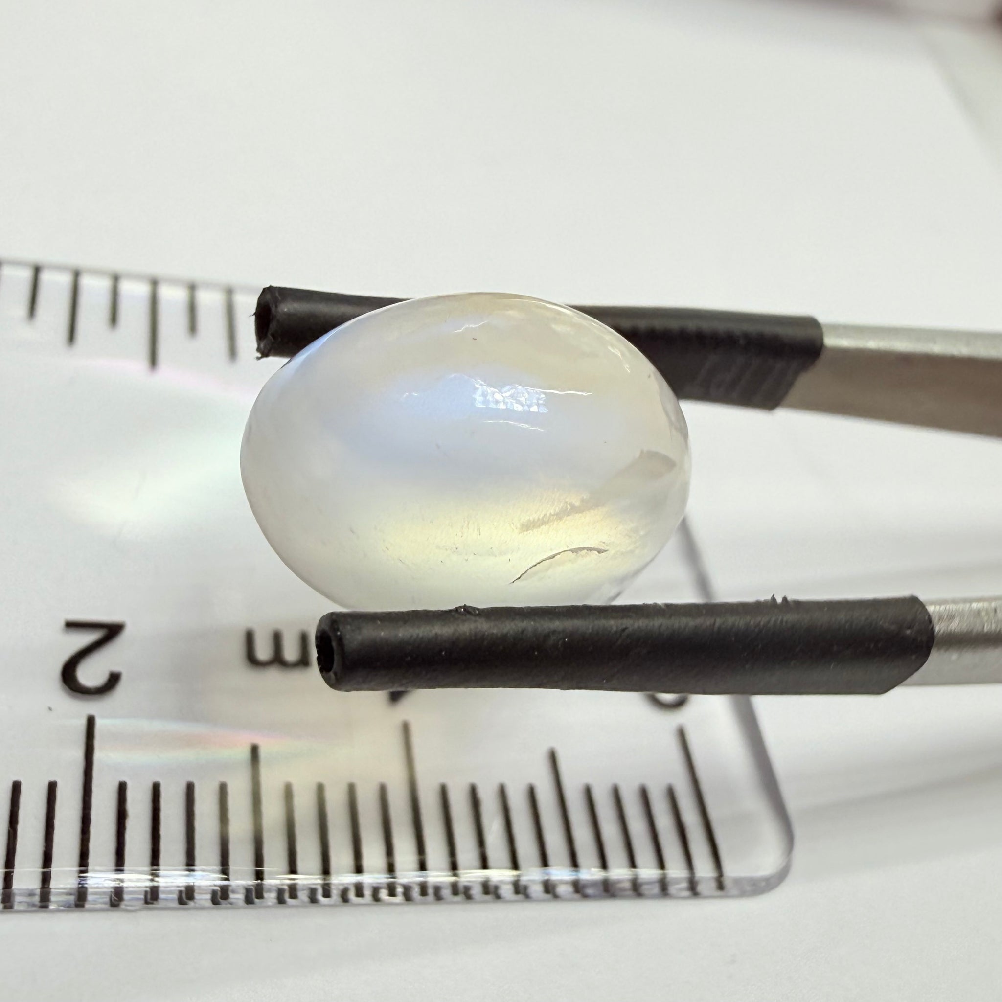 Blue Sheen Moonstone Cabochon, 6.68ct, Tanzania, Untreated Unheated