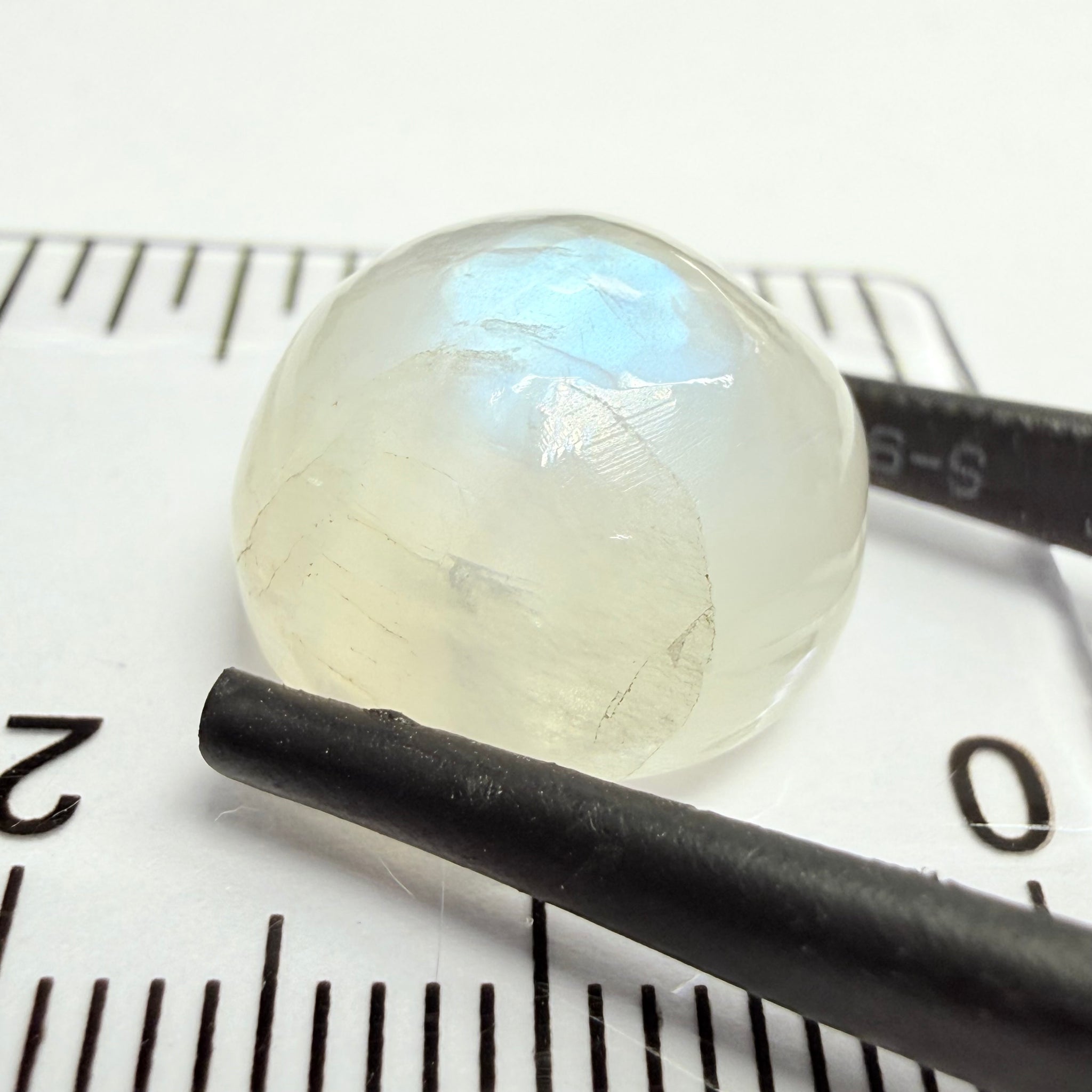 Blue Sheen Moonstone Cabochon, 11.73ct, Tanzania, Untreated Unheated