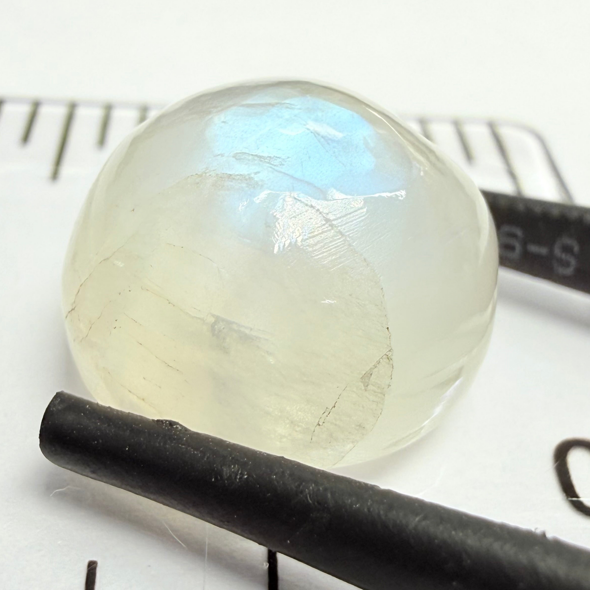 Blue Sheen Moonstone Cabochon, 11.73ct, Tanzania, Untreated Unheated