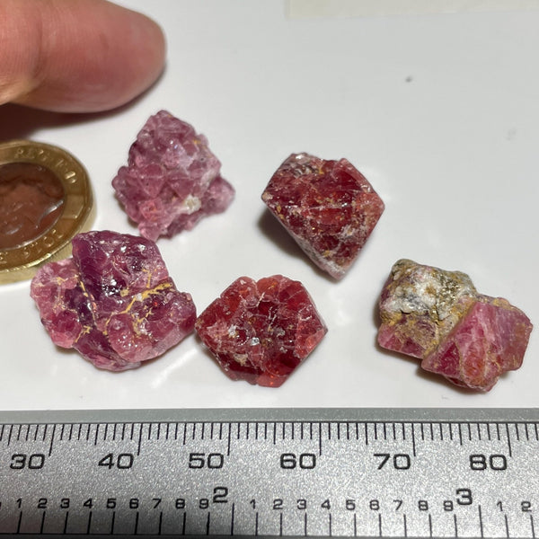 106.35Ct Mahenge Spinel Crystal Lot 12.87Ct - 25.33Ct Tanzania. Untreated Unheated. Good For Setting