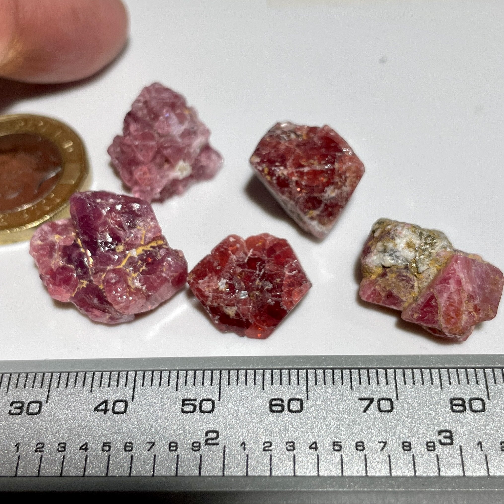 106.35Ct Mahenge Spinel Crystal Lot 12.87Ct - 25.33Ct Tanzania. Untreated Unheated. Good For Setting
