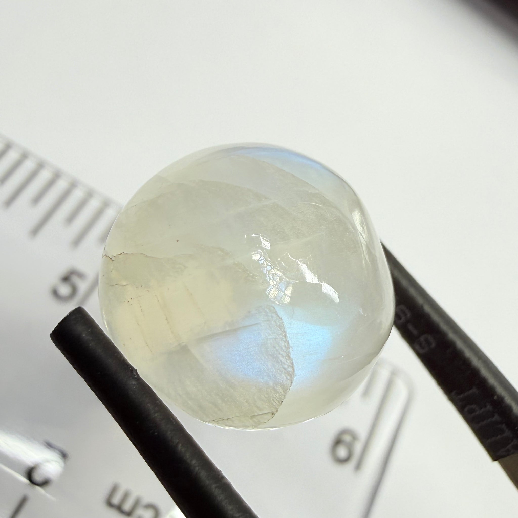 Blue Sheen Moonstone Cabochon, 11.73ct, Tanzania, Untreated Unheated
