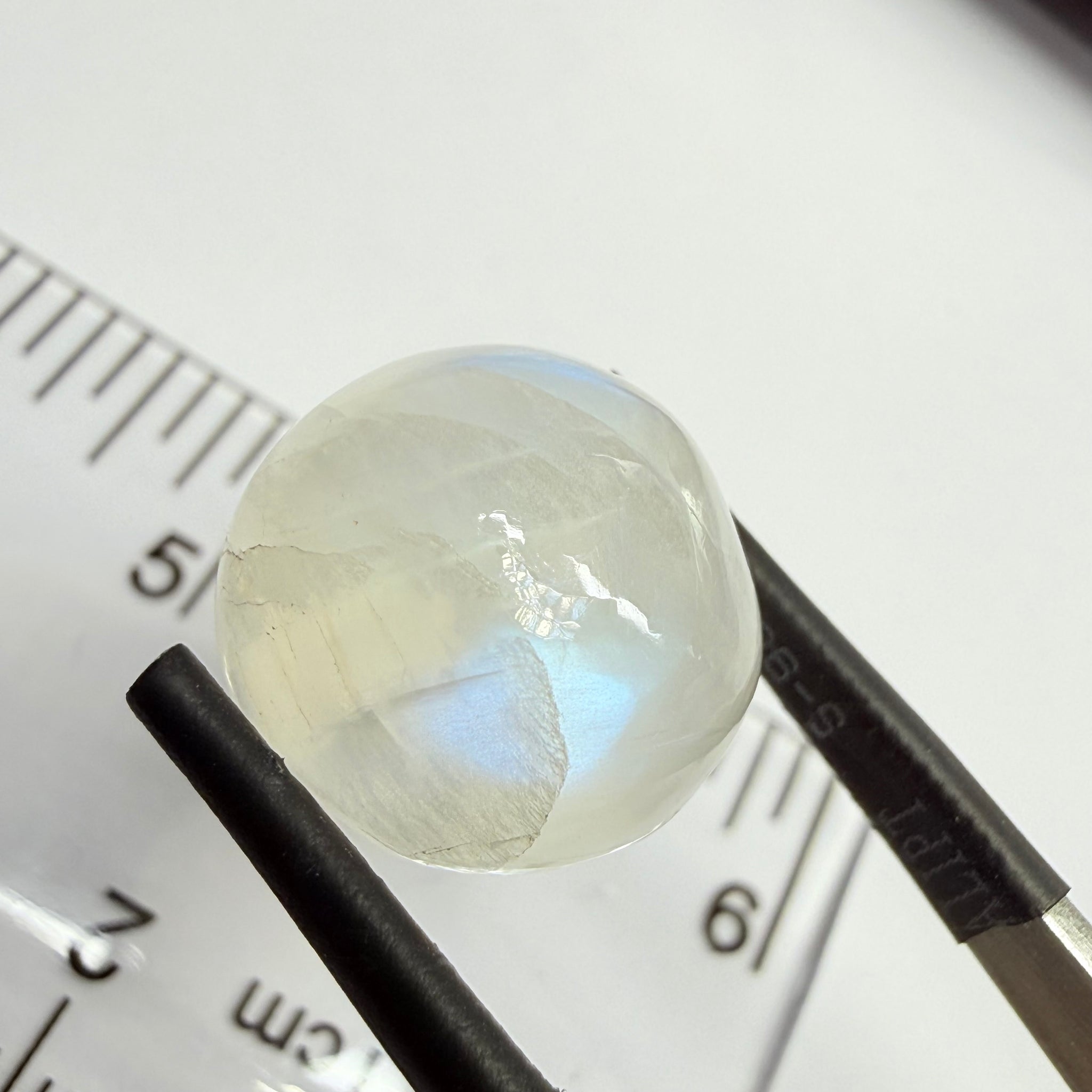 Blue Sheen Moonstone Cabochon, 11.73ct, Tanzania, Untreated Unheated