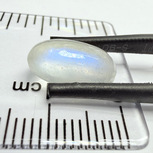 Blue Sheen Moonstone Cabochon, 3.47ct, Tanzania, Untreated Unheated