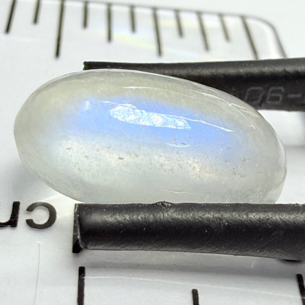 Blue Sheen Moonstone Cabochon, 3.47ct, Tanzania, Untreated Unheated