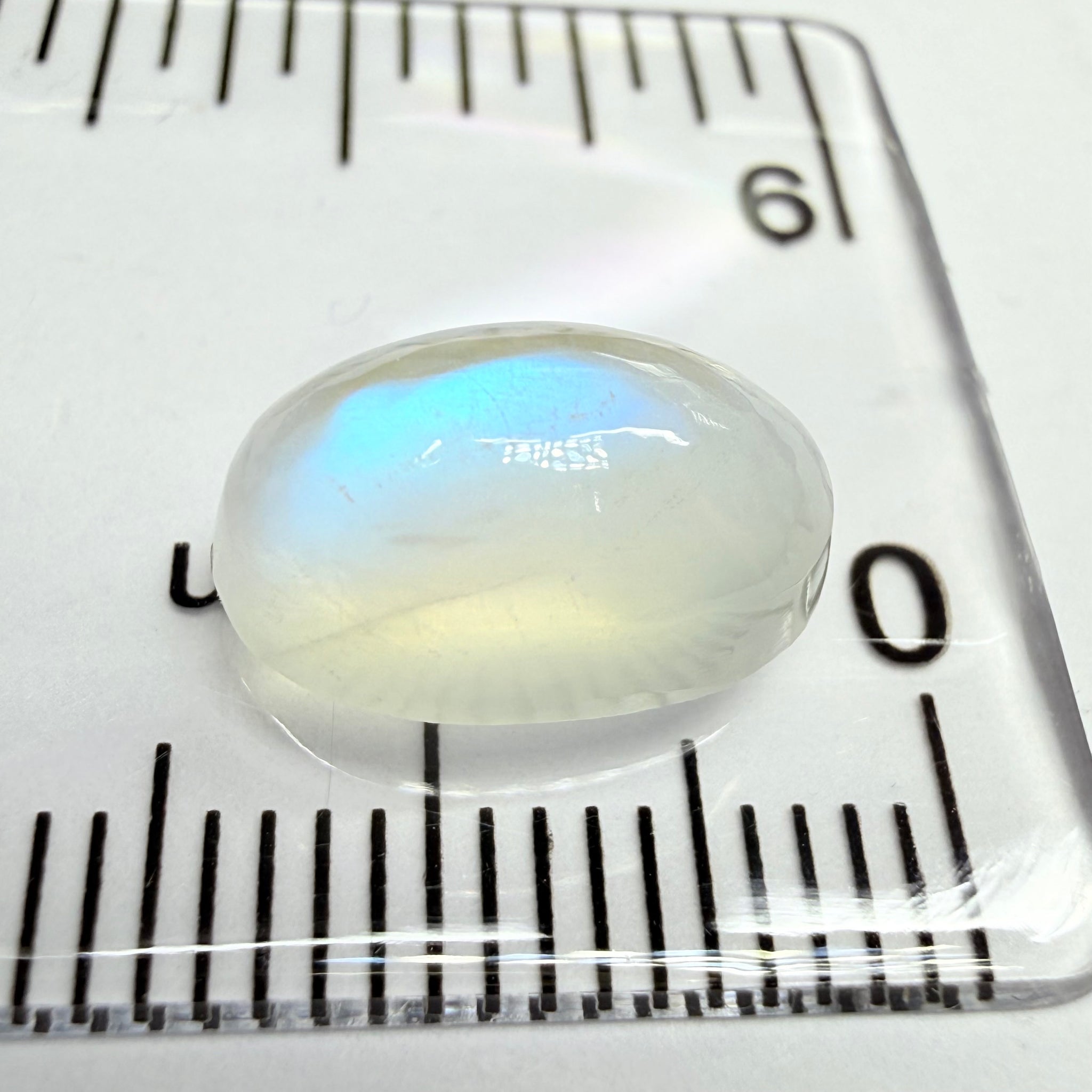 Blue Sheen Moonstone Cabochon, 3.80ct, Tanzania, Untreated Unheated
