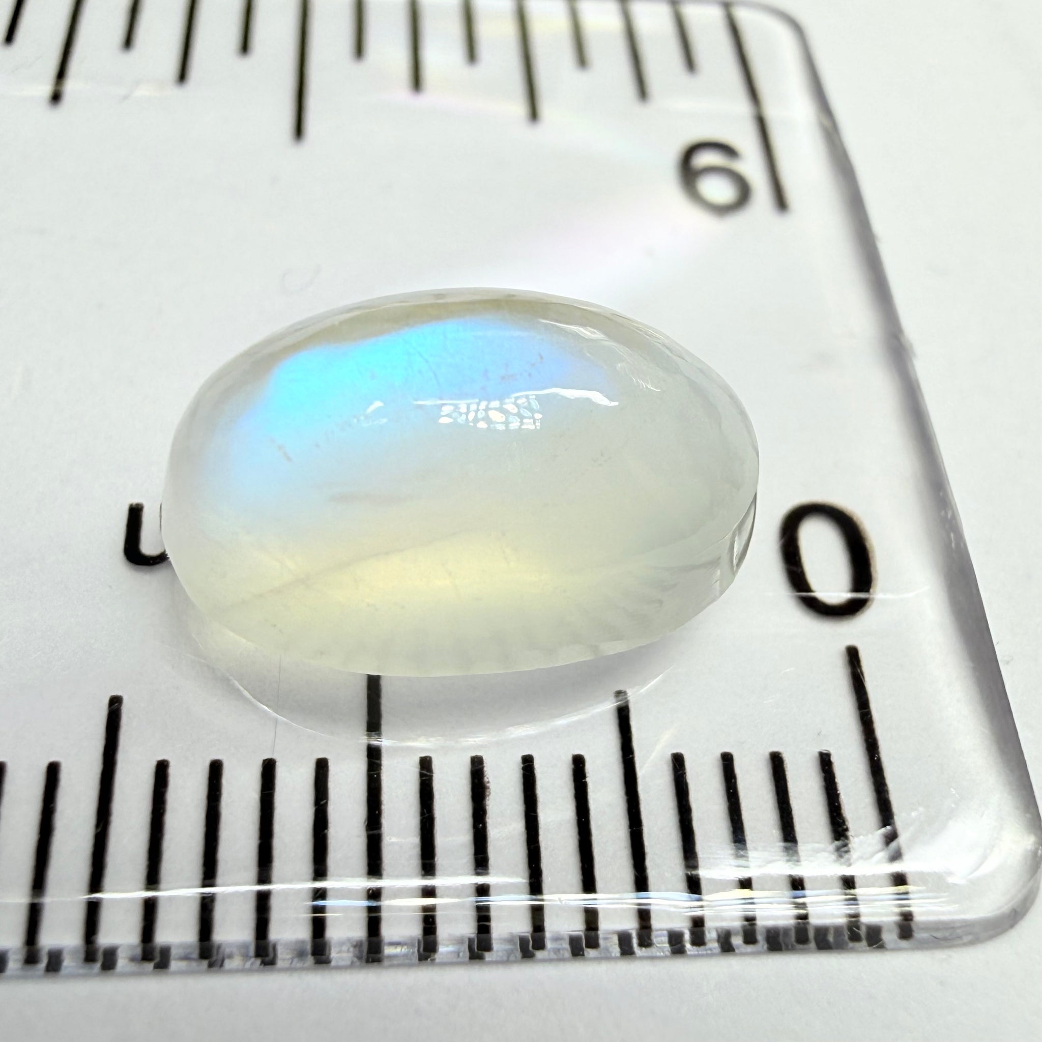 Blue Sheen Moonstone Cabochon, 3.80ct, Tanzania, Untreated Unheated