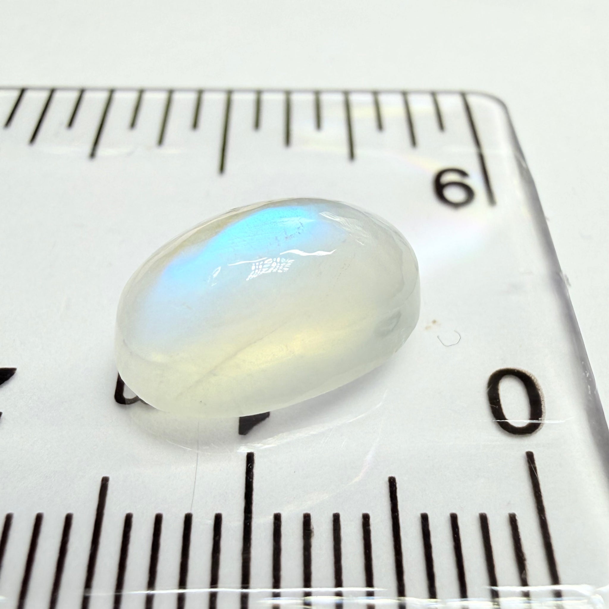 Blue Sheen Moonstone Cabochon, 3.80ct, Tanzania, Untreated Unheated