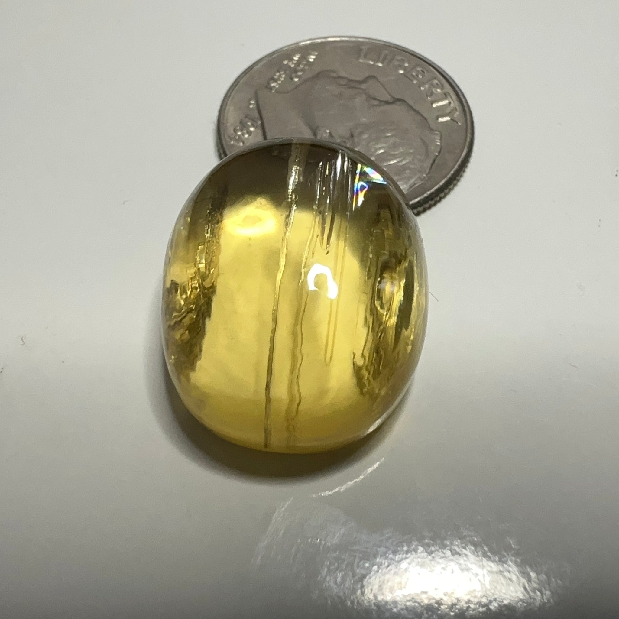 Golden Scapolite Cabochon, 21.29ct, Tanzania, Untreated Unheated