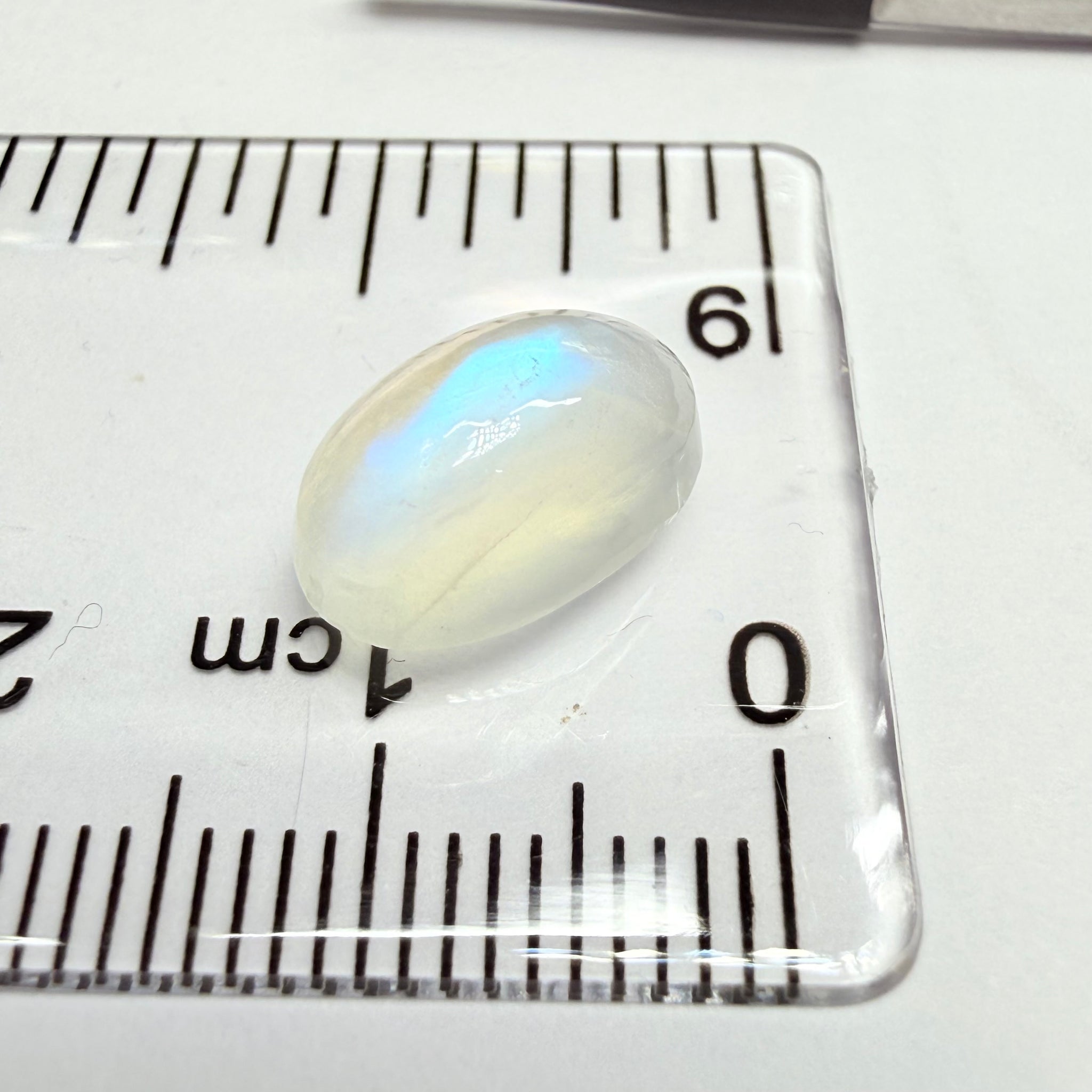 Blue Sheen Moonstone Cabochon, 3.80ct, Tanzania, Untreated Unheated