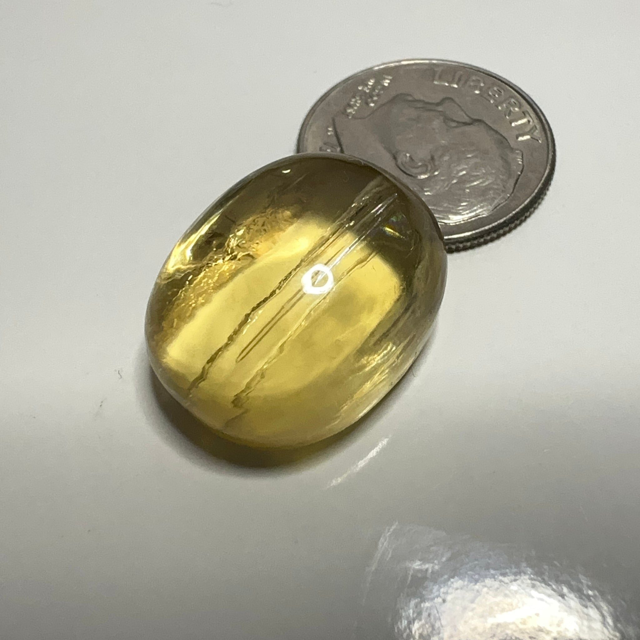 Golden Scapolite Cabochon, 21.29ct, Tanzania, Untreated Unheated