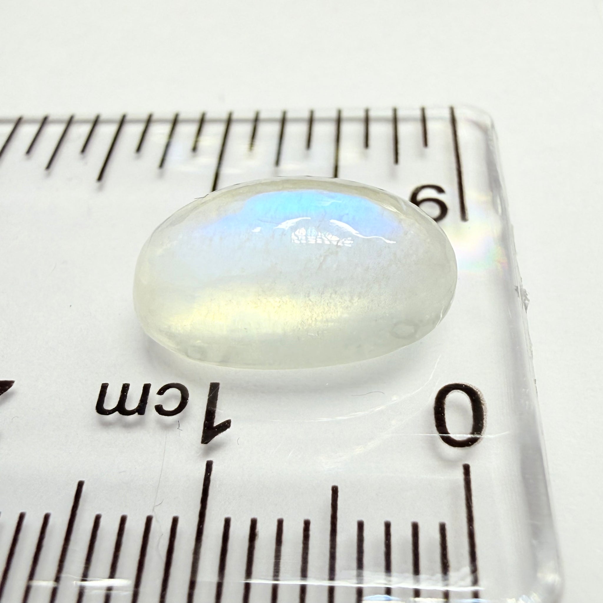 Blue Sheen Moonstone Cabochon, 5.41ct, Tanzania, Untreated Unheated
