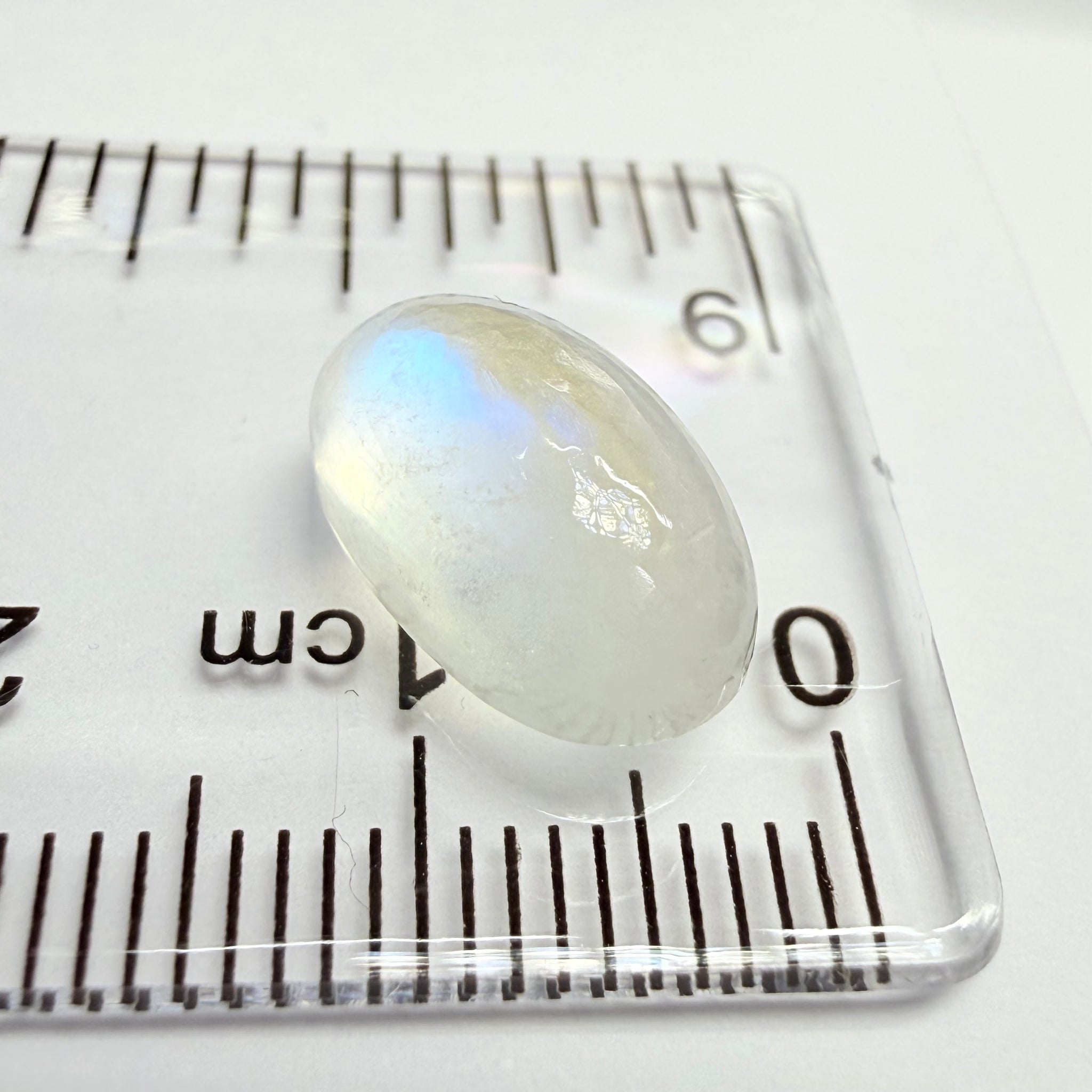 Blue Sheen Moonstone Cabochon, 5.41ct, Tanzania, Untreated Unheated