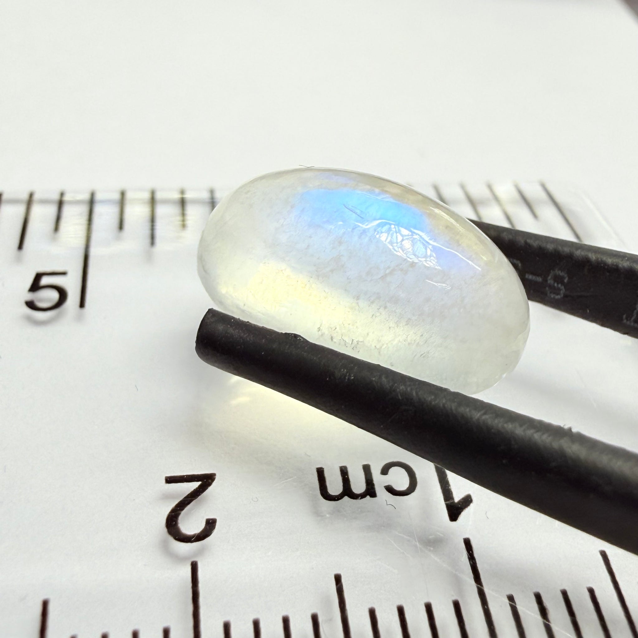Blue Sheen Moonstone Cabochon, 5.41ct, Tanzania, Untreated Unheated