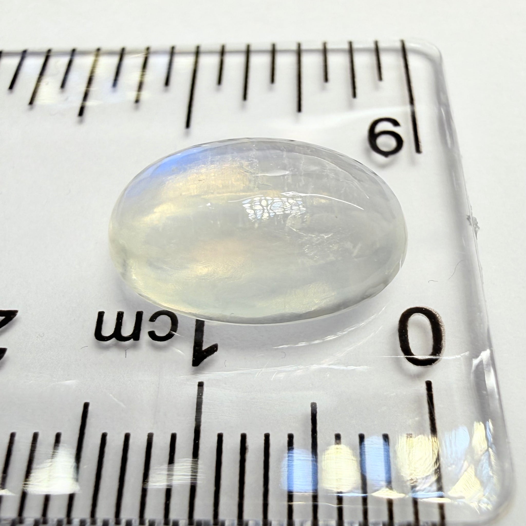 Blue Sheen Moonstone Cabochon, 4.83ct, Tanzania, Untreated Unheated