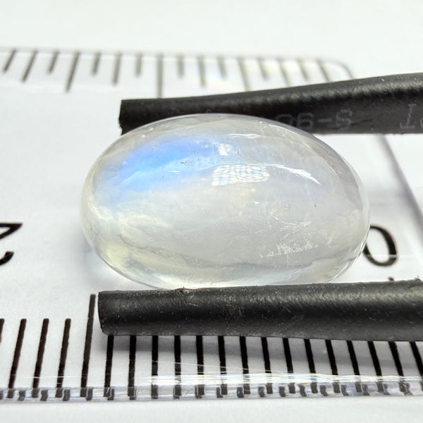 Blue Sheen Moonstone Cabochon, 4.83ct, Tanzania, Untreated Unheated