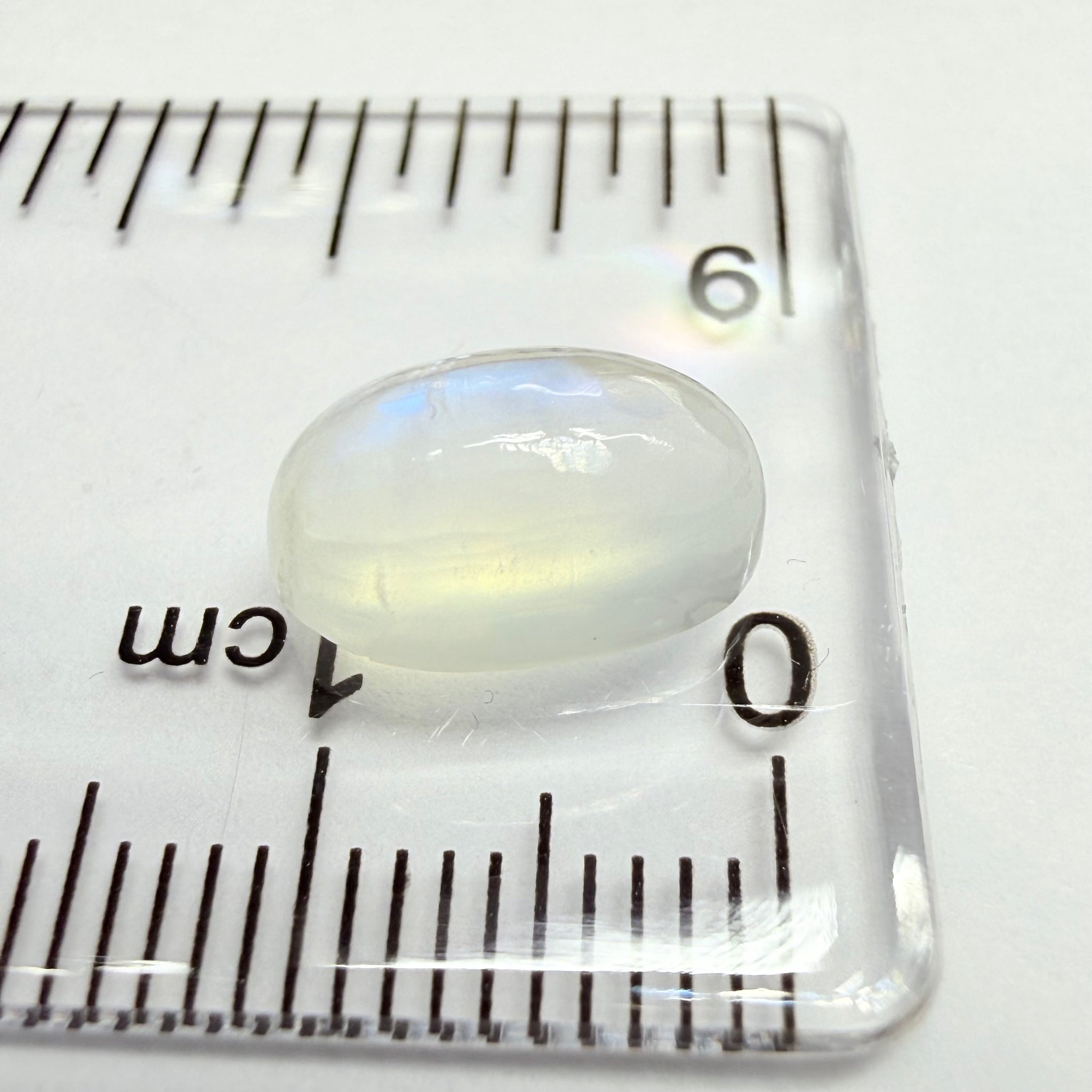 Blue Sheen Moonstone Cabochon, 3.36ct, Tanzania, Untreated Unheated