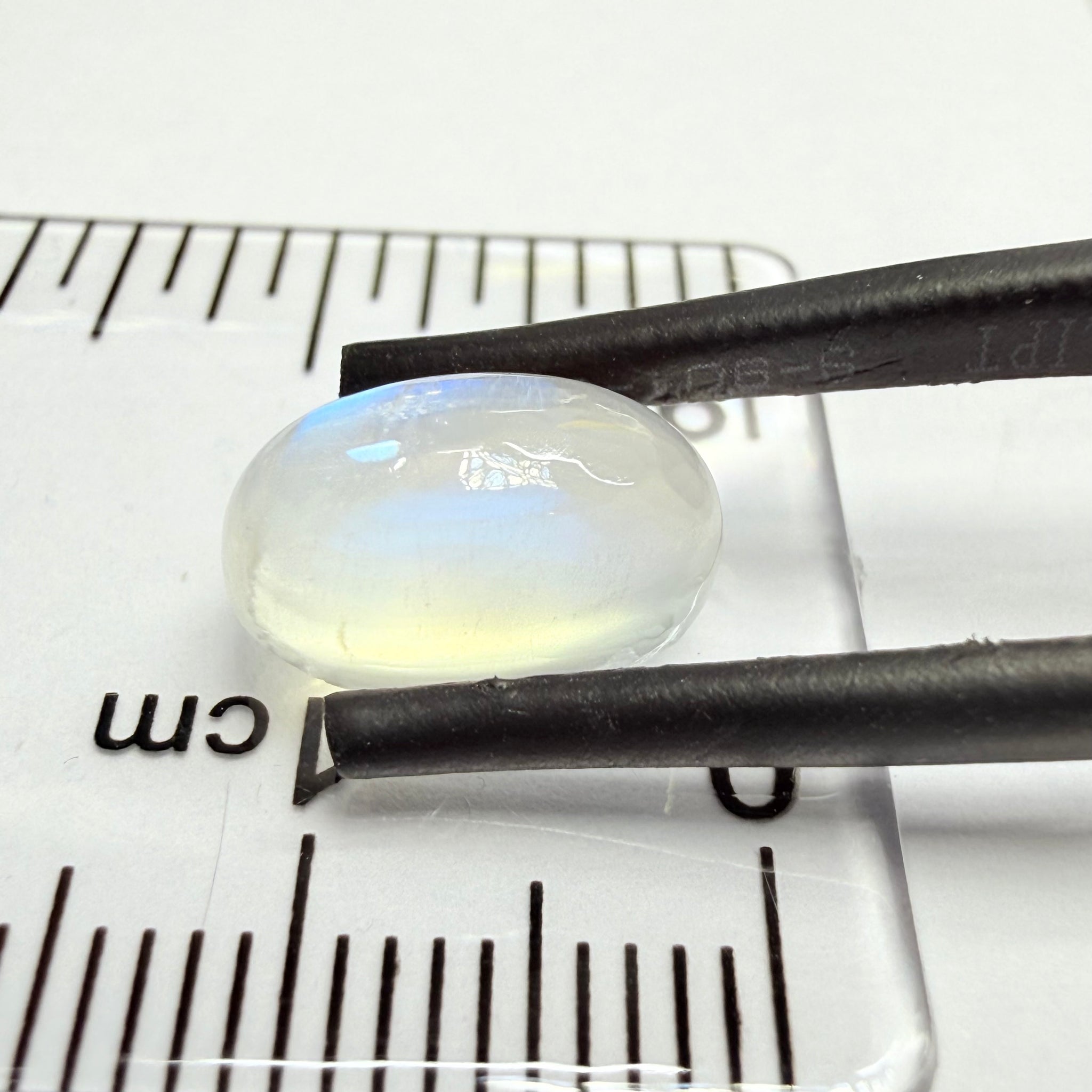 Blue Sheen Moonstone Cabochon, 3.36ct, Tanzania, Untreated Unheated