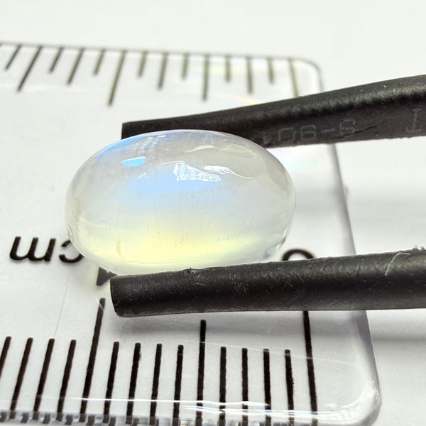 Blue Sheen Moonstone Cabochon, 3.36ct, Tanzania, Untreated Unheated