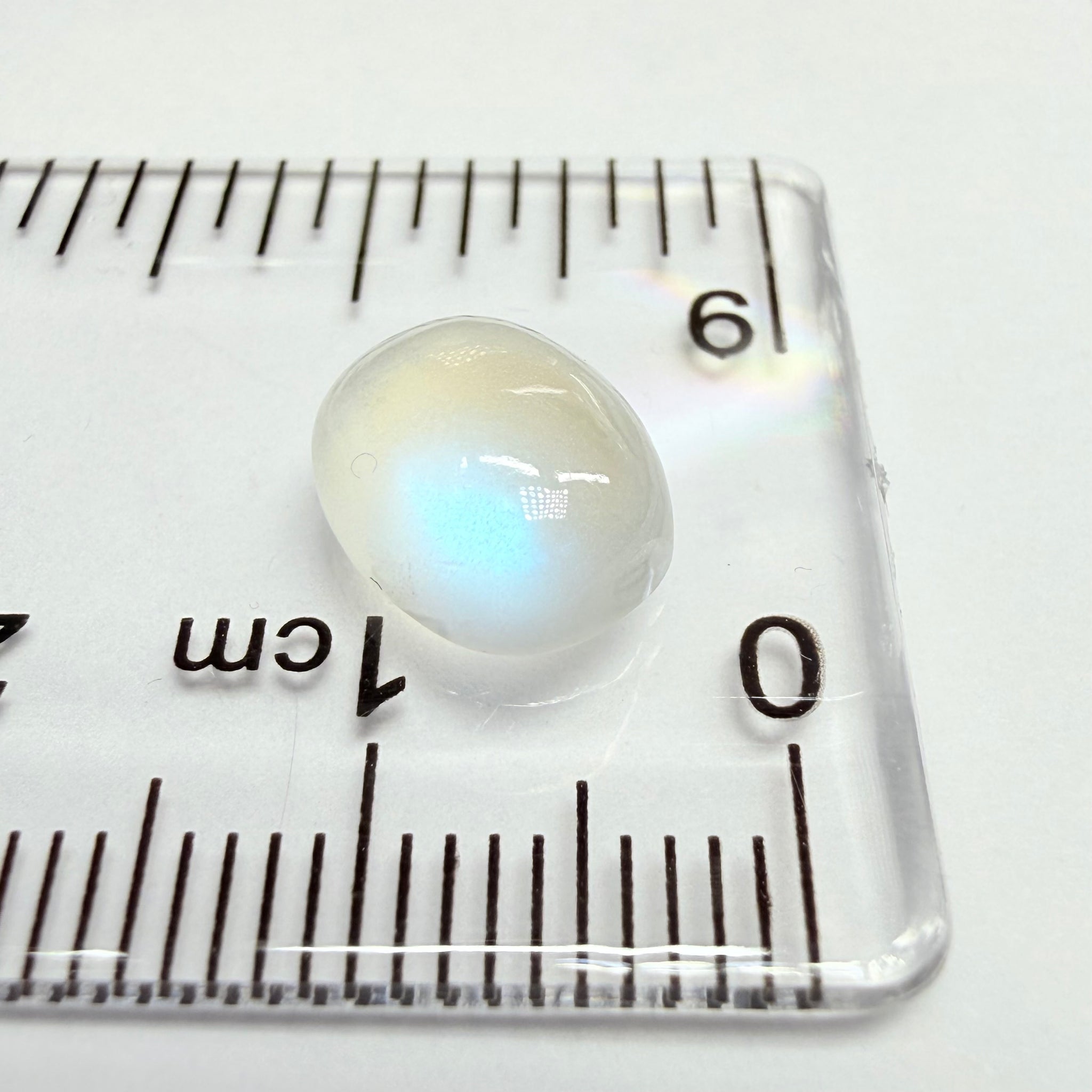 Blue Sheen Moonstone Cabochon, 2.97ct, Tanzania, Untreated Unheated