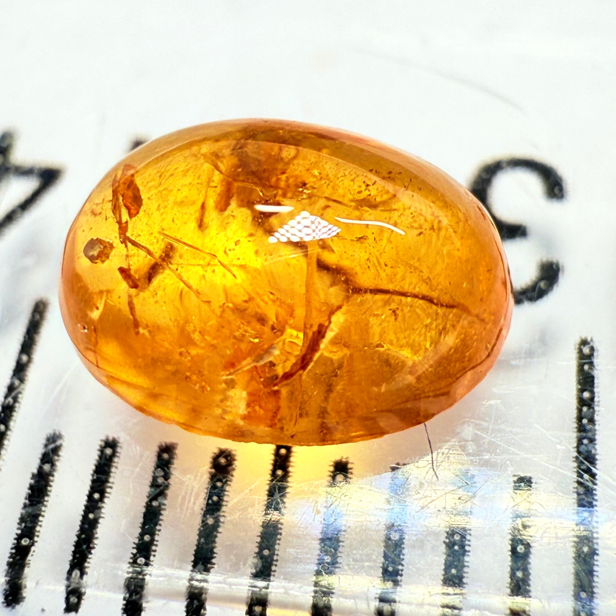 Mandarin Spessartite Cabochon, 1.54ct, Loliondo, Tanzania, Untreated Unheated
