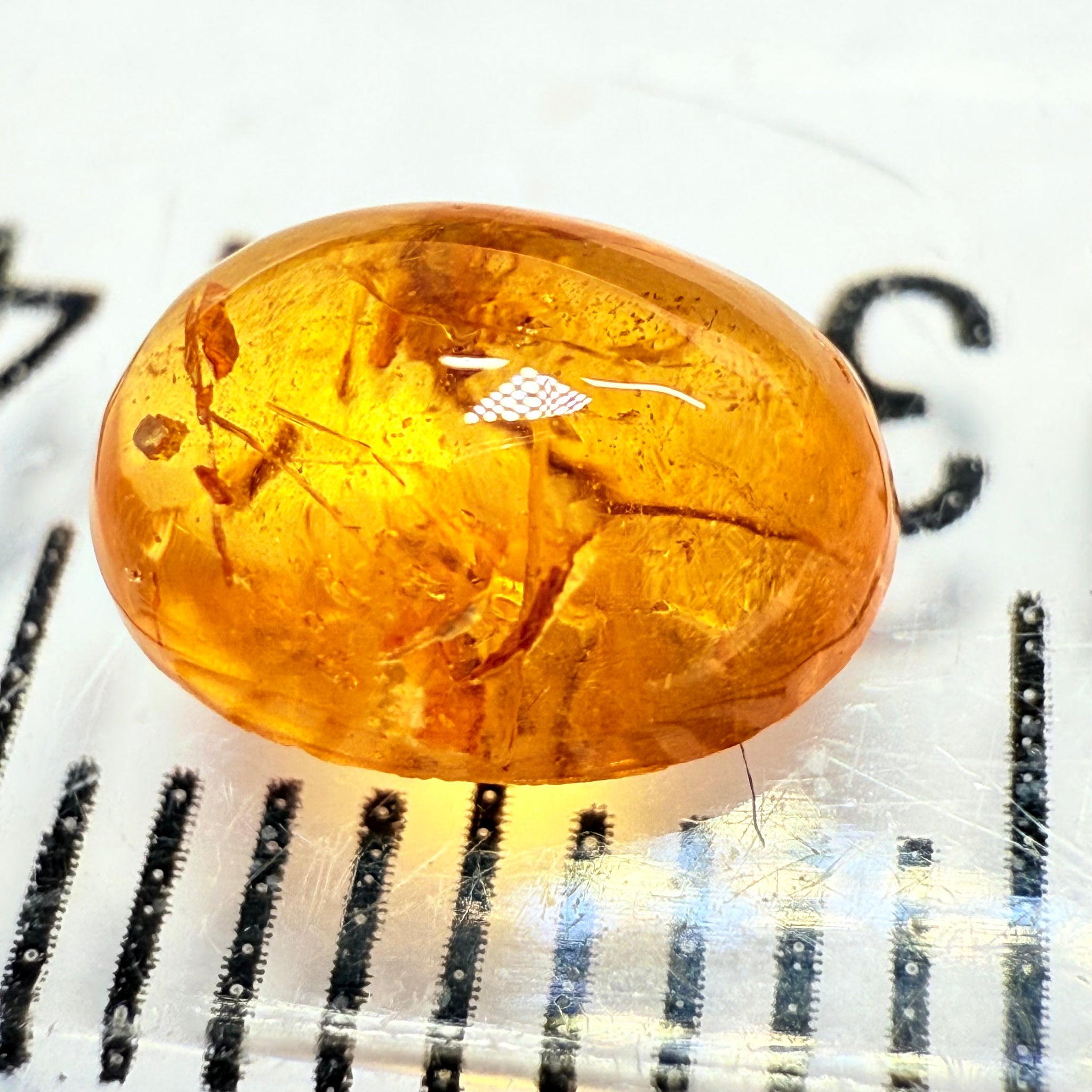 Mandarin Spessartite Cabochon, 1.54ct, Loliondo, Tanzania, Untreated Unheated